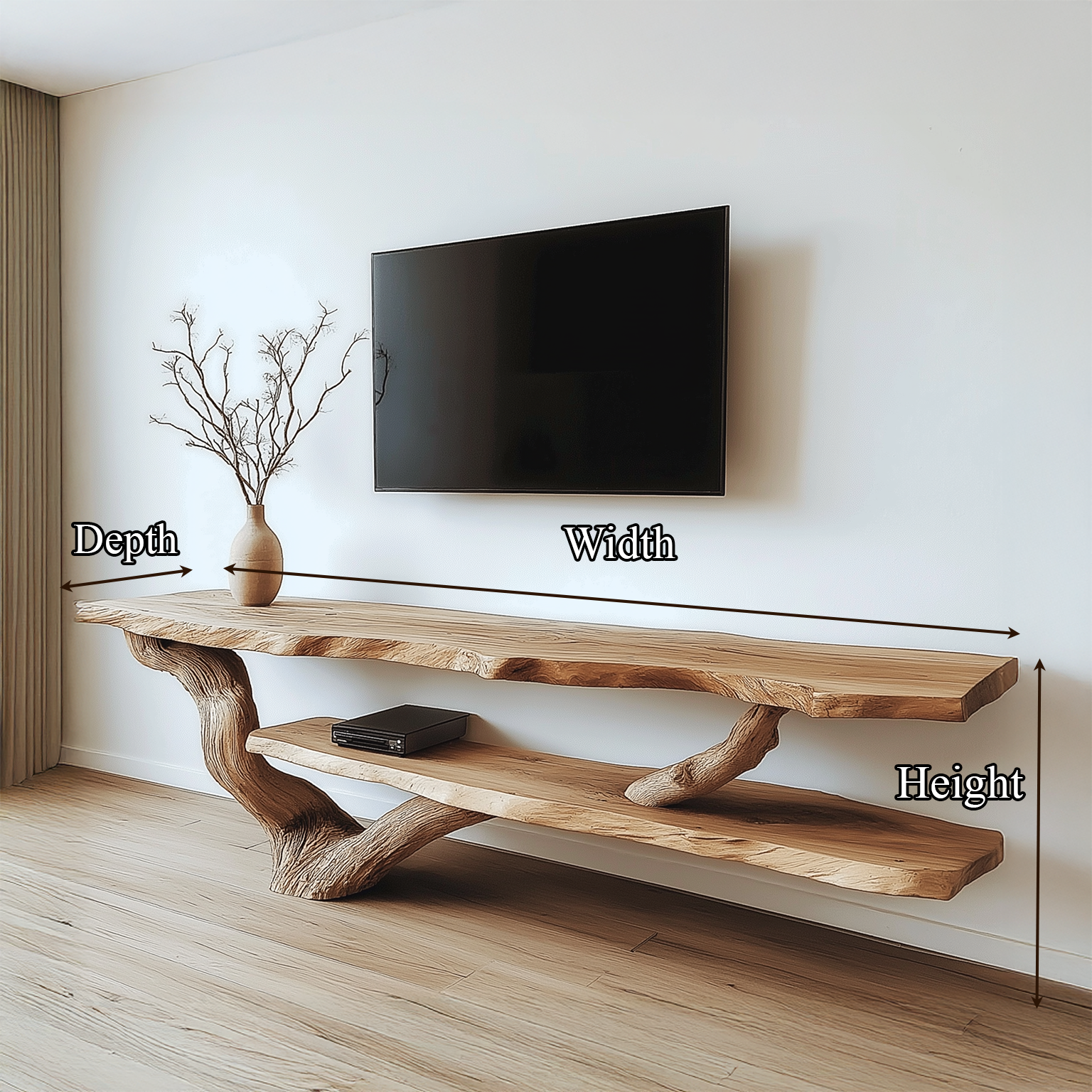 Rustic Live Edge Console Table Living Entryway SINLSATB186