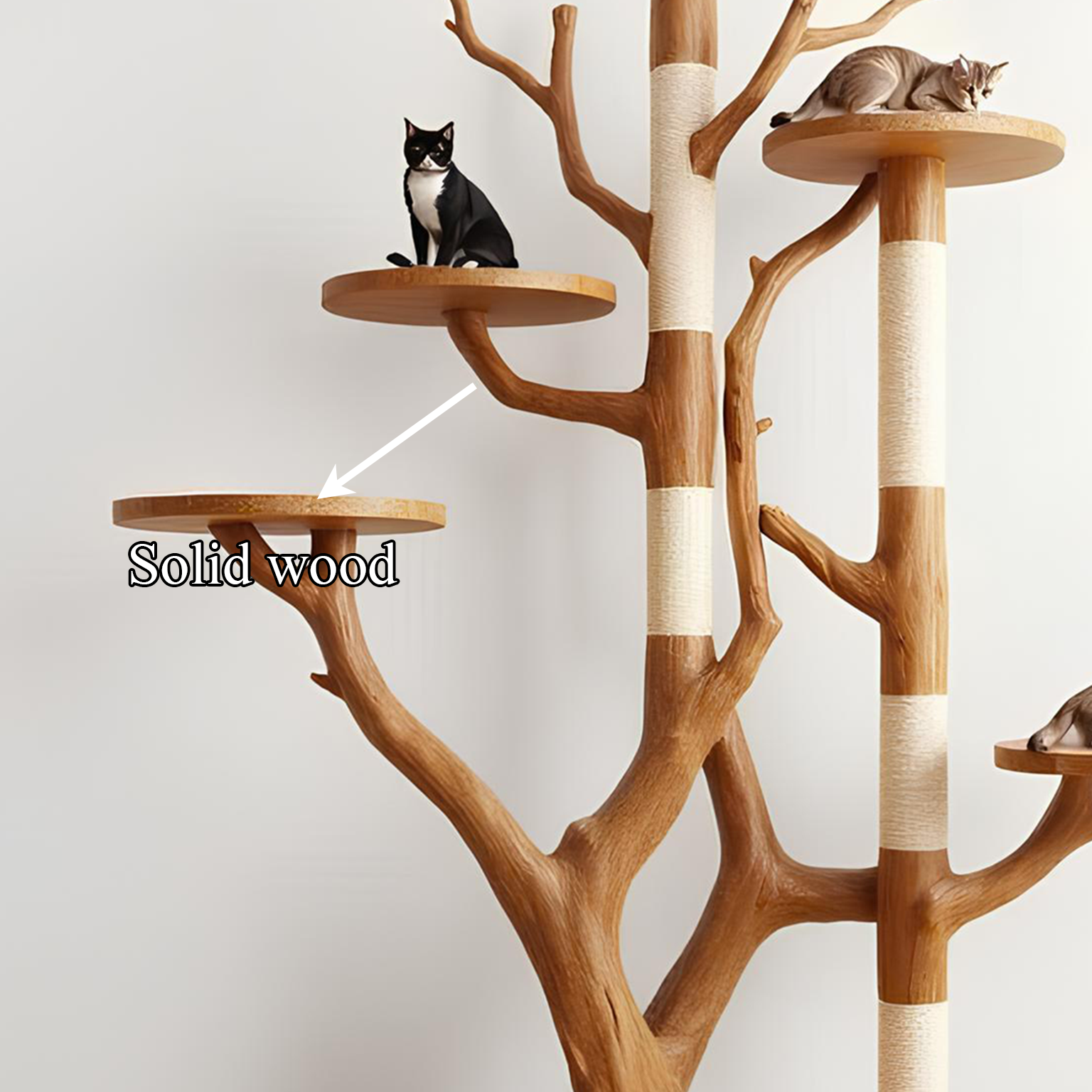 Rustic Tree Cat Tower Modern Living Room SINLSATT028