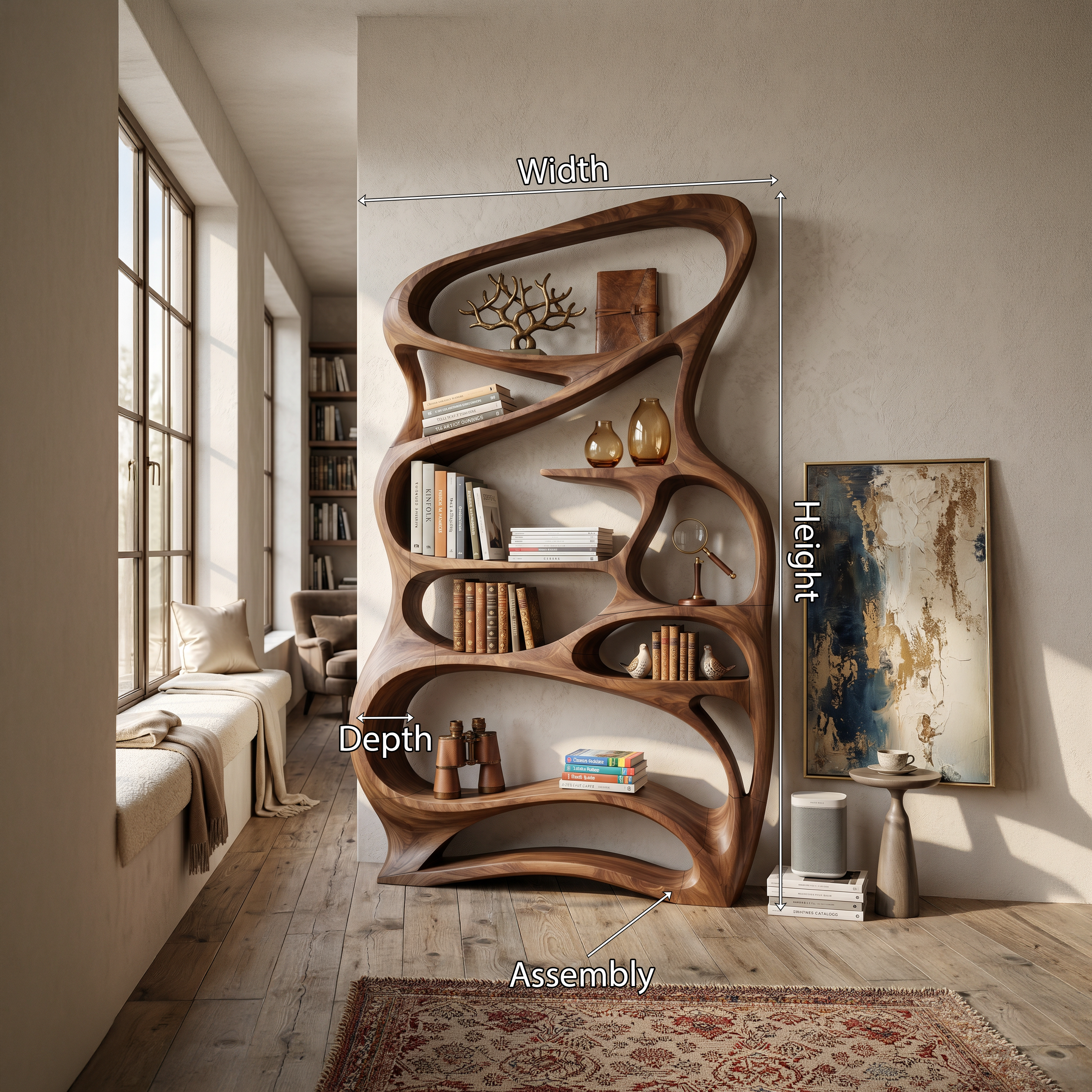 Contemporary Reading Shelf For Peaceful Reading Corner SILDTTNBS050