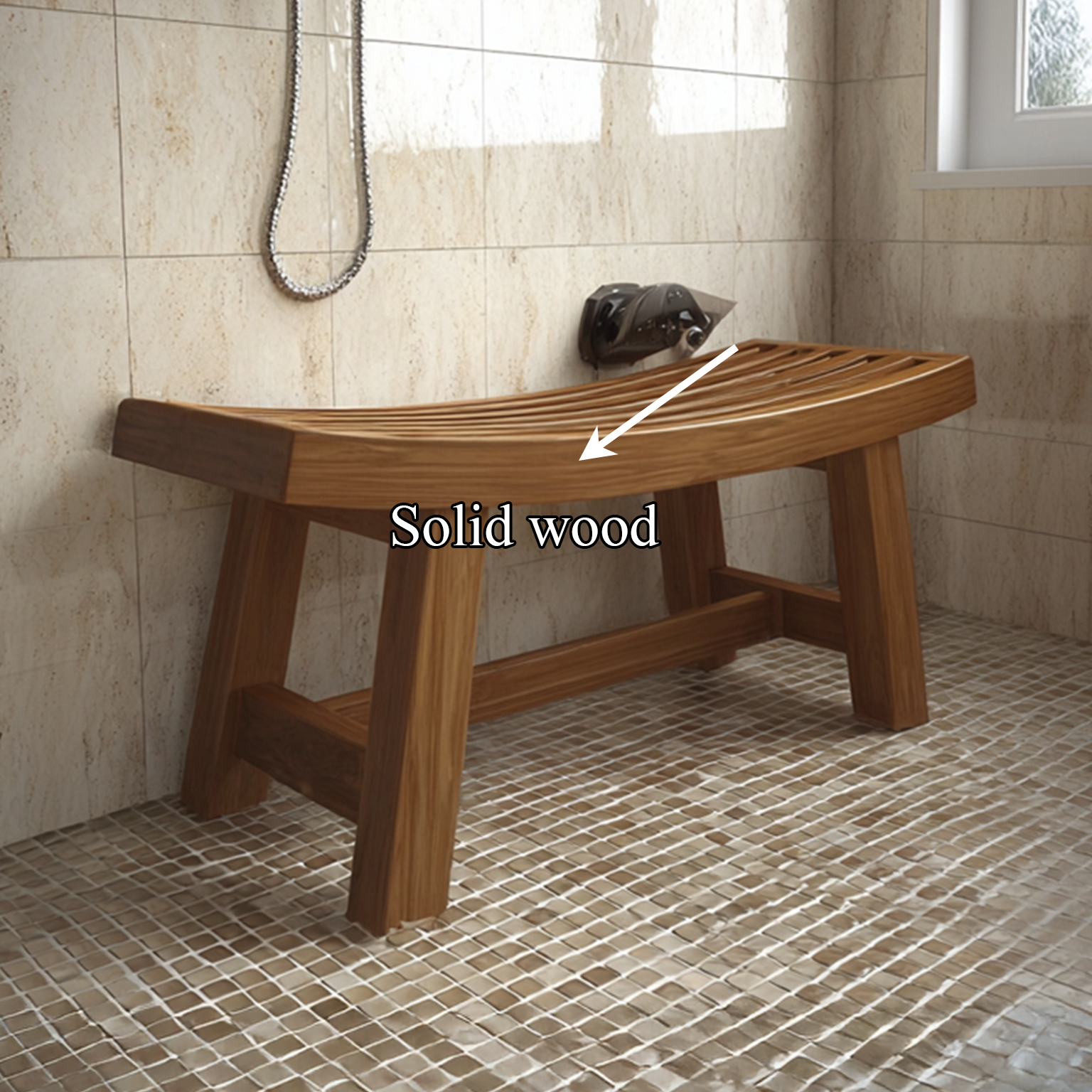 Mid Century Bench Bathroom Spa Seat Entryway SINLSARS005