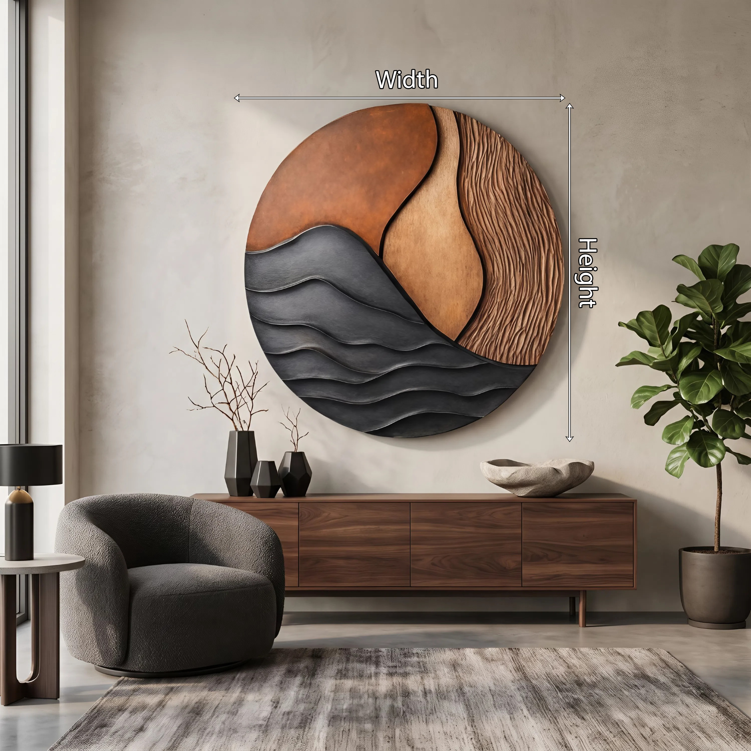 Mid Century Wood Wall Art For Bedroom Modern Home Decor SILDTTNWA013