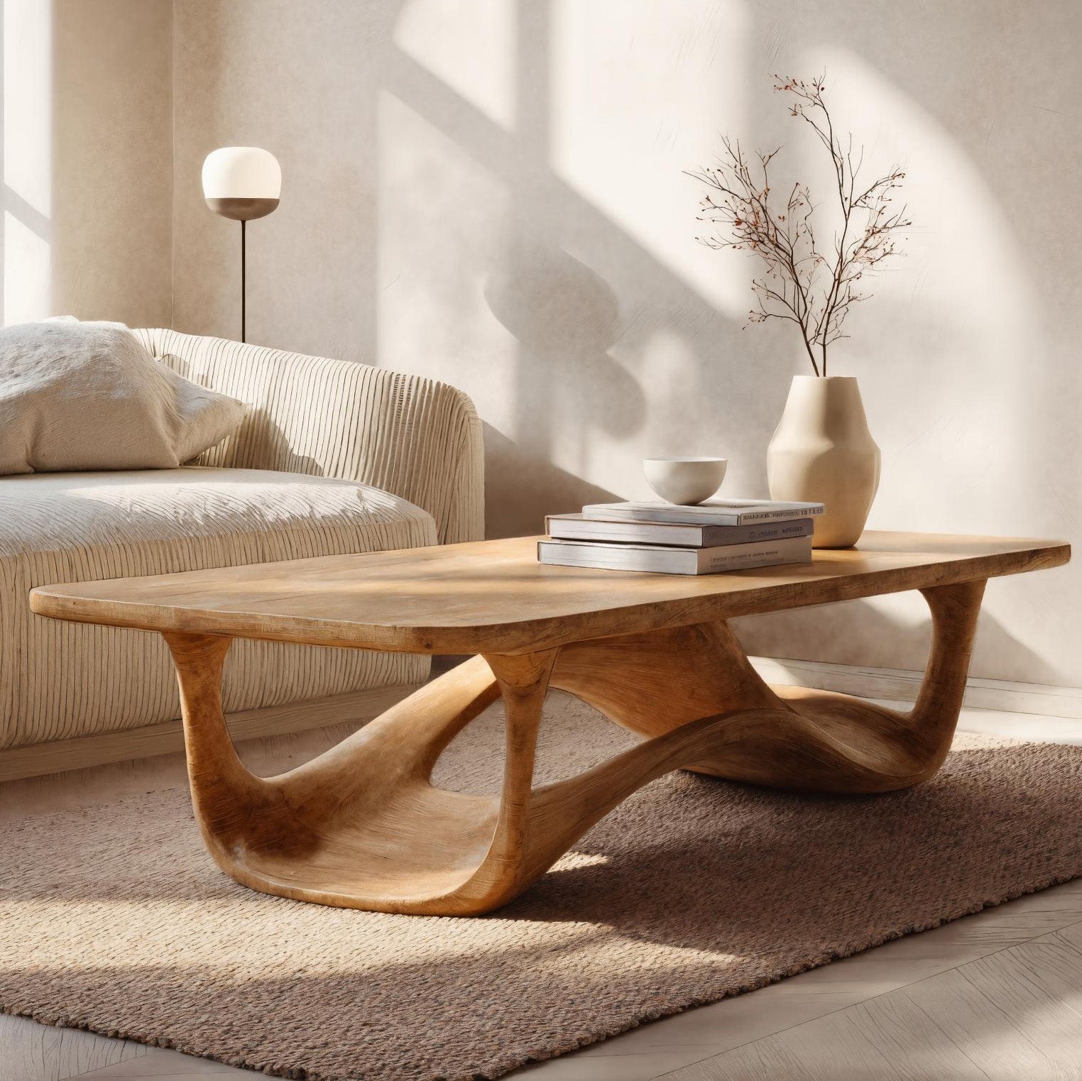 Contemporary Sculptural Coffee Table For Living Room RTTHHNCF062