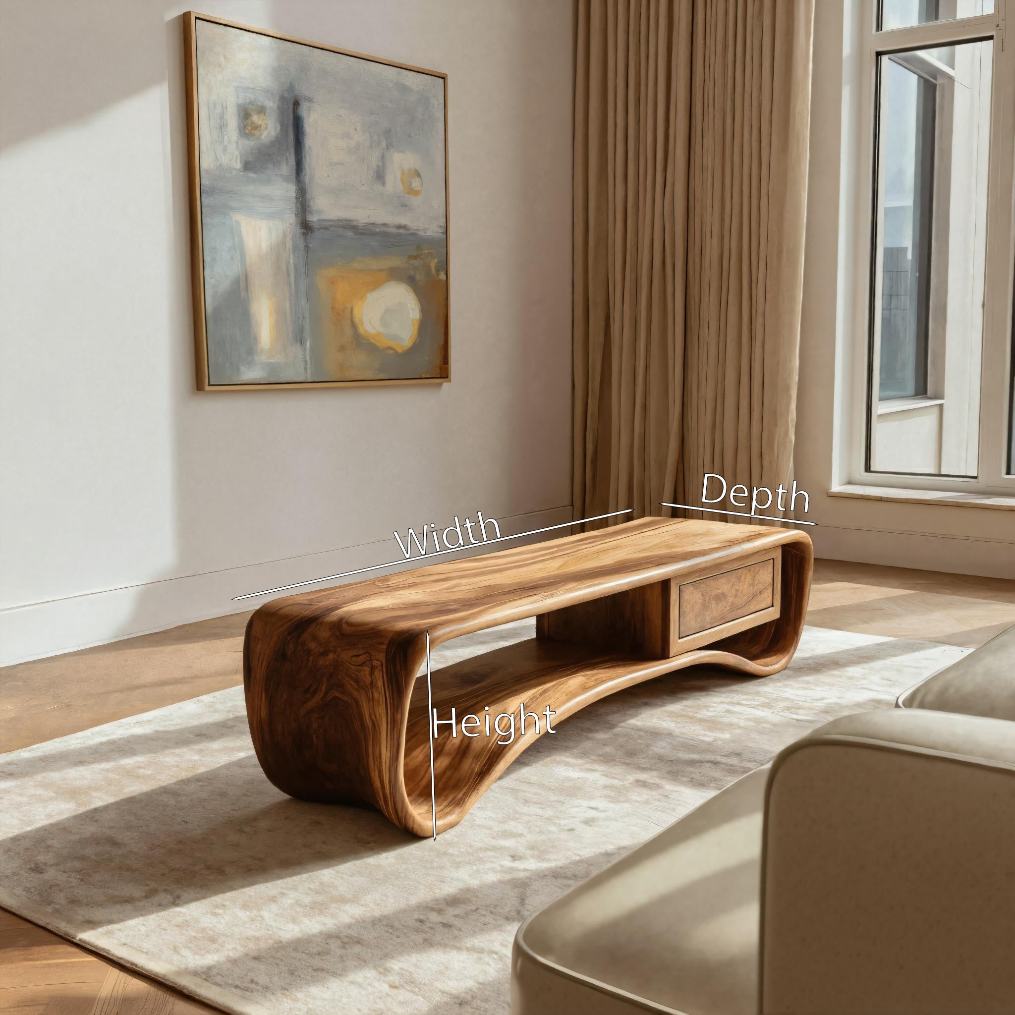 Handcrafted Coffee Table Compact Design For Living Room SITHHNCF032