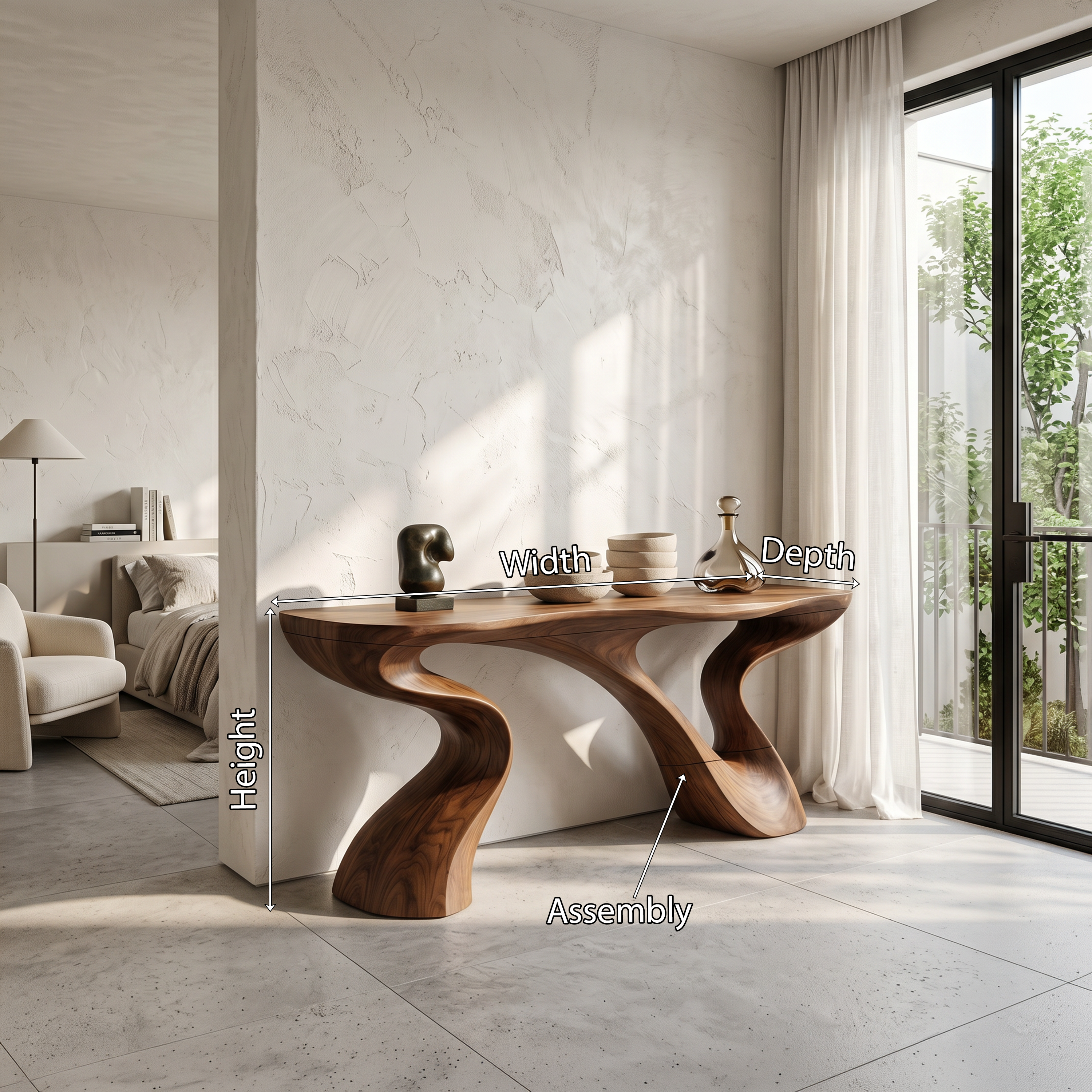 Minimalist Floating Console Table For Apartment Interior Design SILDTTNCS109