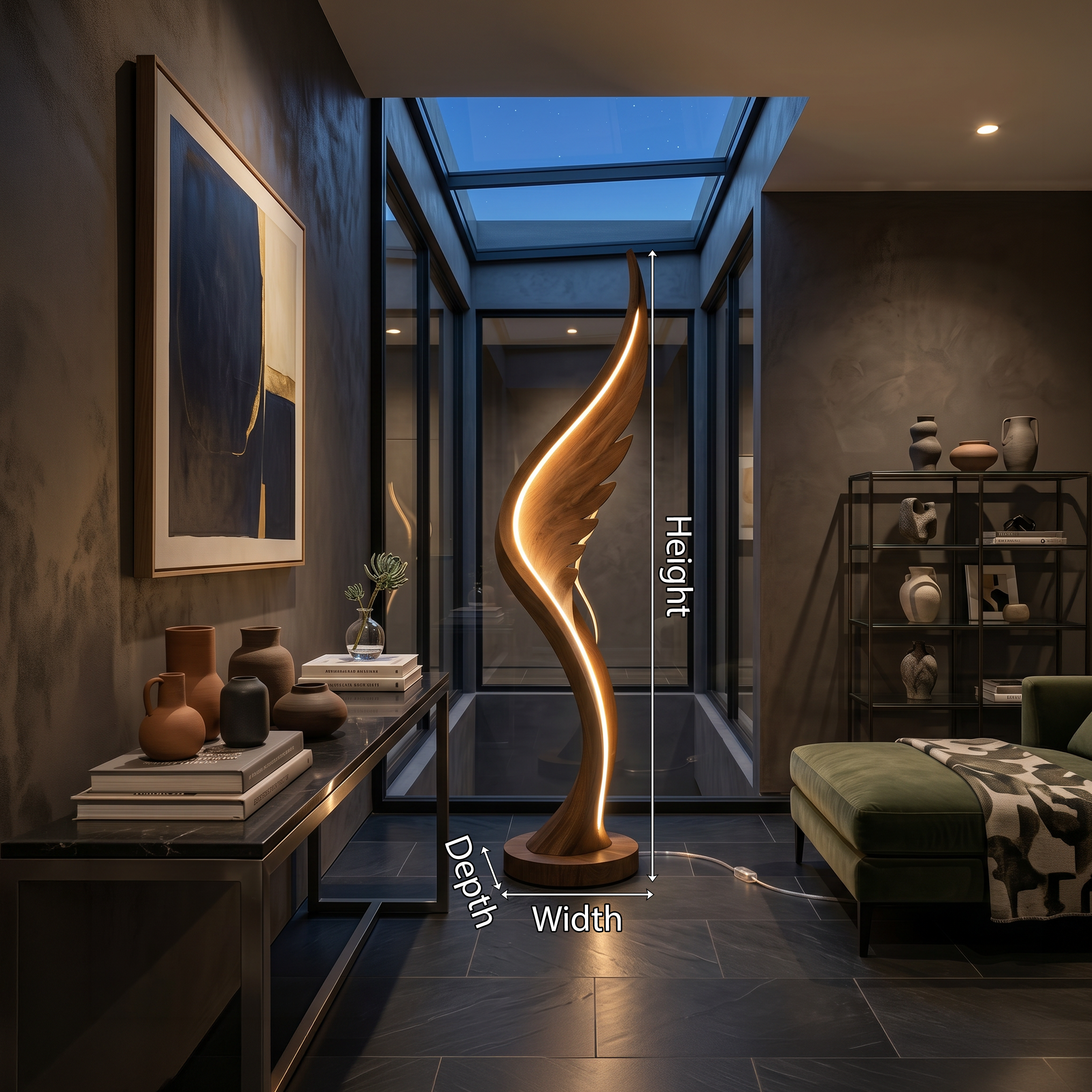 Contemporary Soaring Wing Floor Lamp For Modern Lounge SILDTTNLAM002