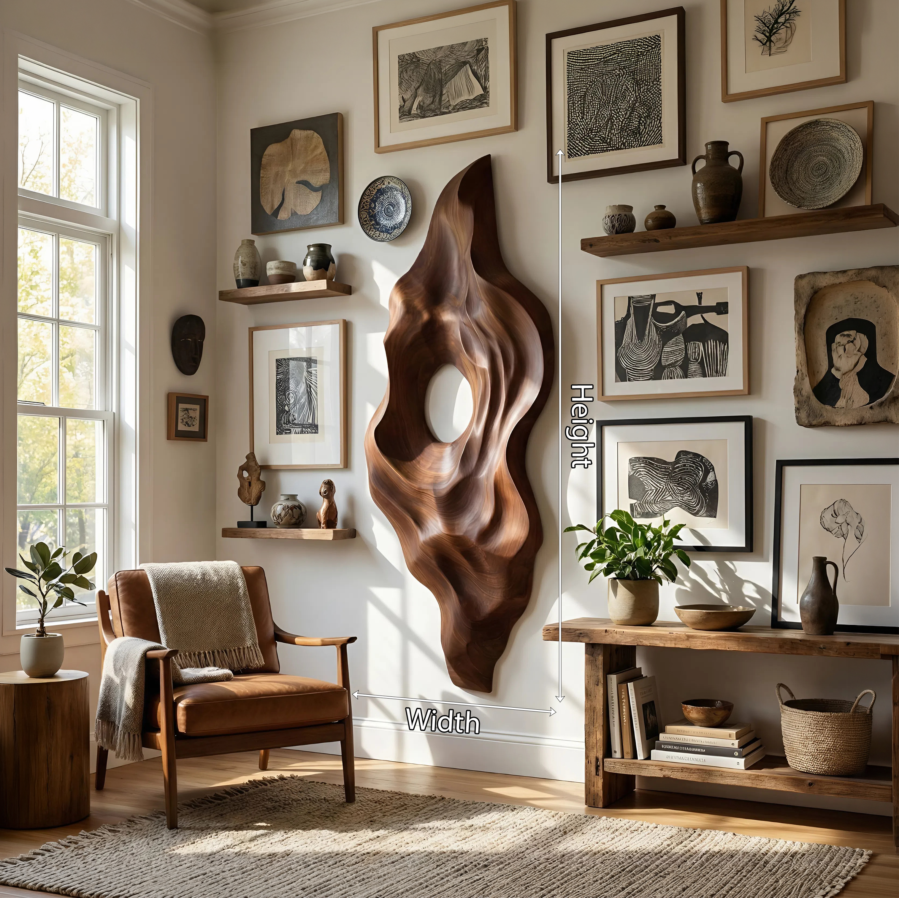 Modern Fluid Wall Decor Panel For Living Room Space SILDTTNWA067