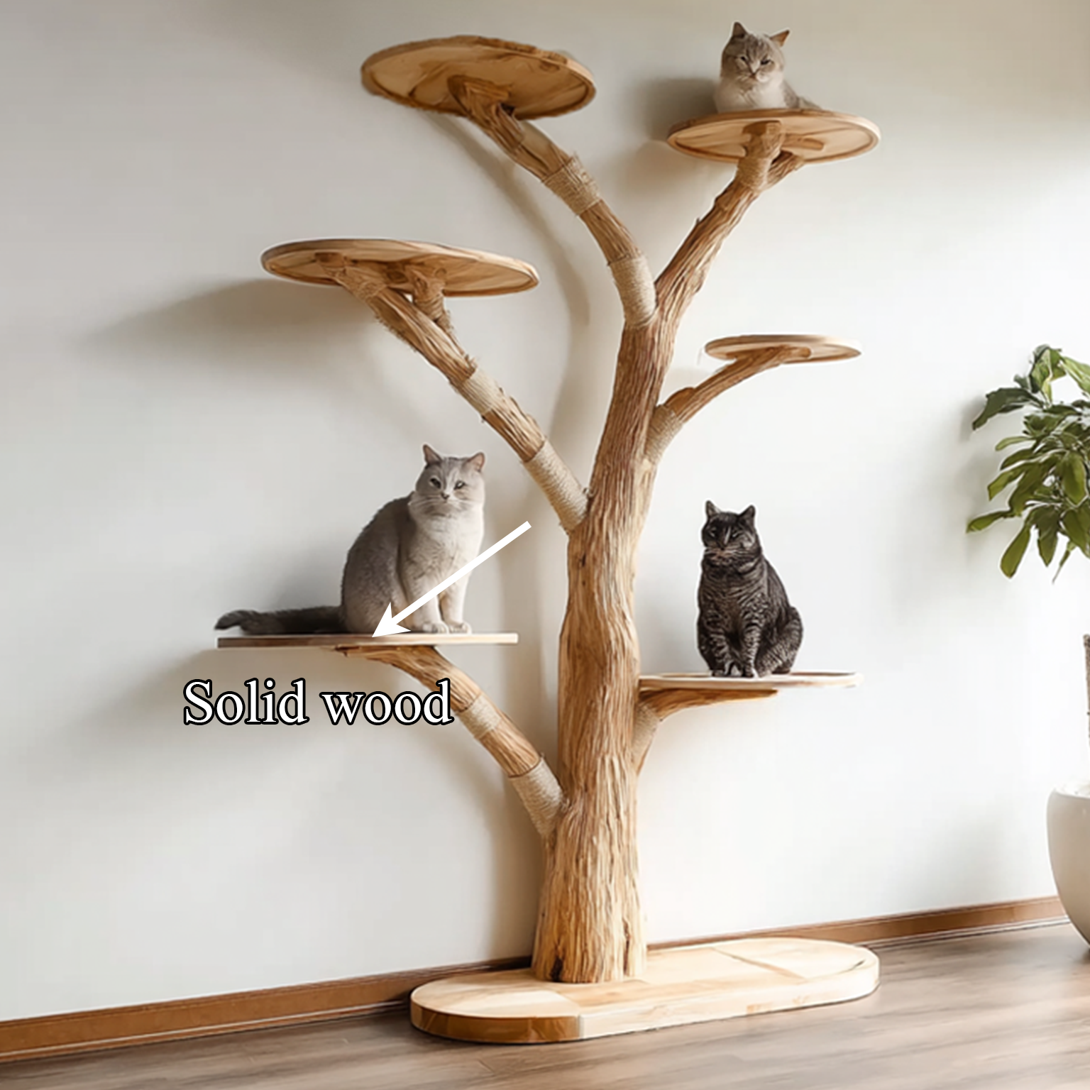 Rustic Tree Cat Tower Home Office SINLSATT027