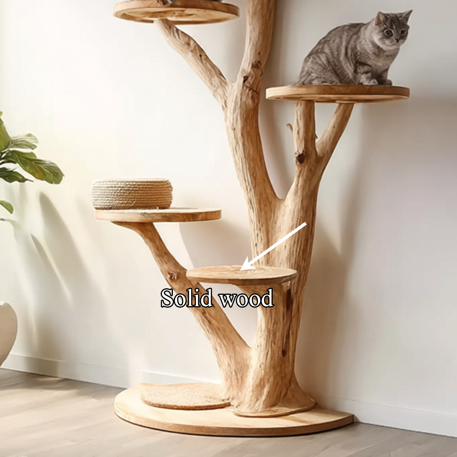 Rustic Tree Cat Tower Modern Living Room SINLSATT024