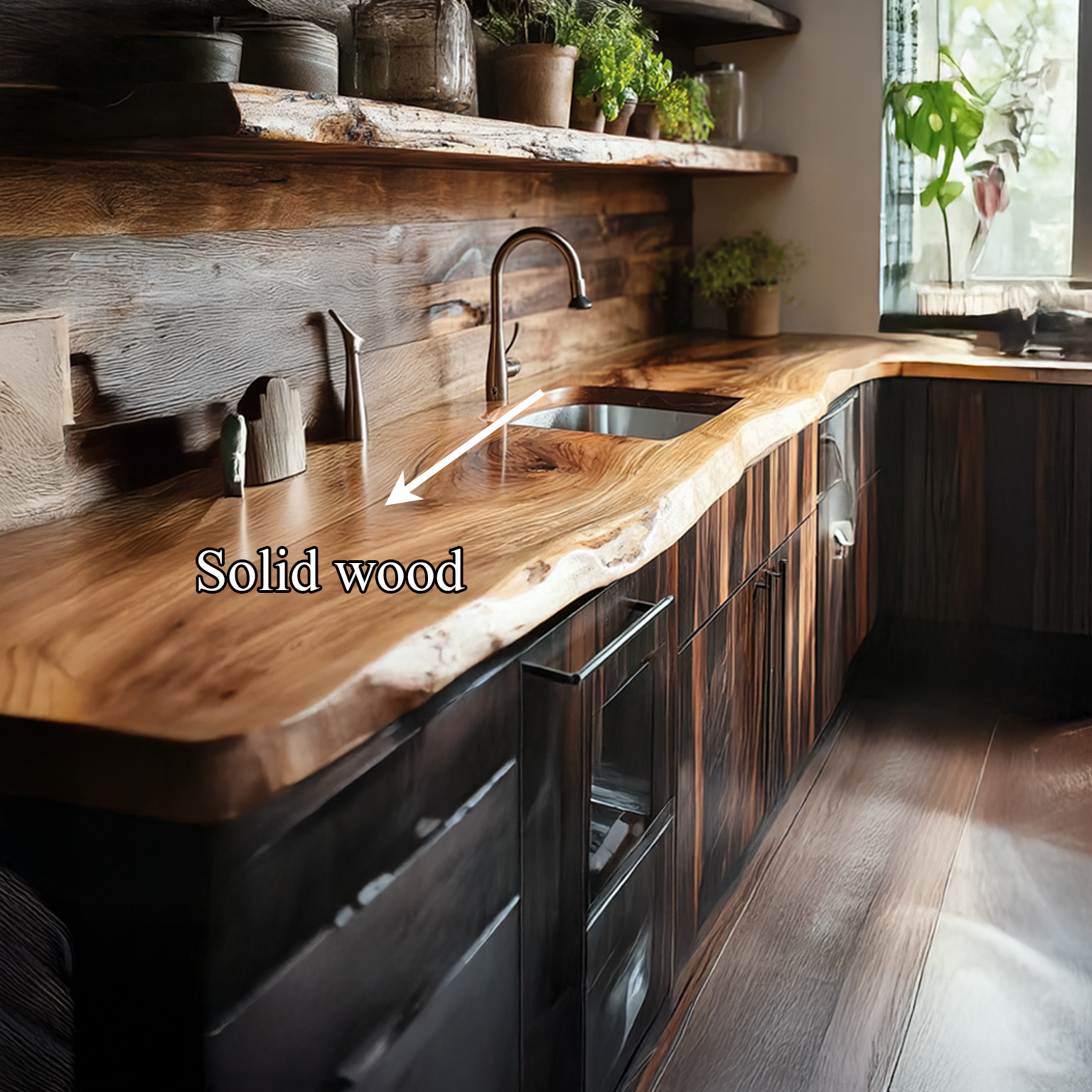 Rustic Organic Kitchen Counter Kitchen Or Pantry Room SINLSAKI009