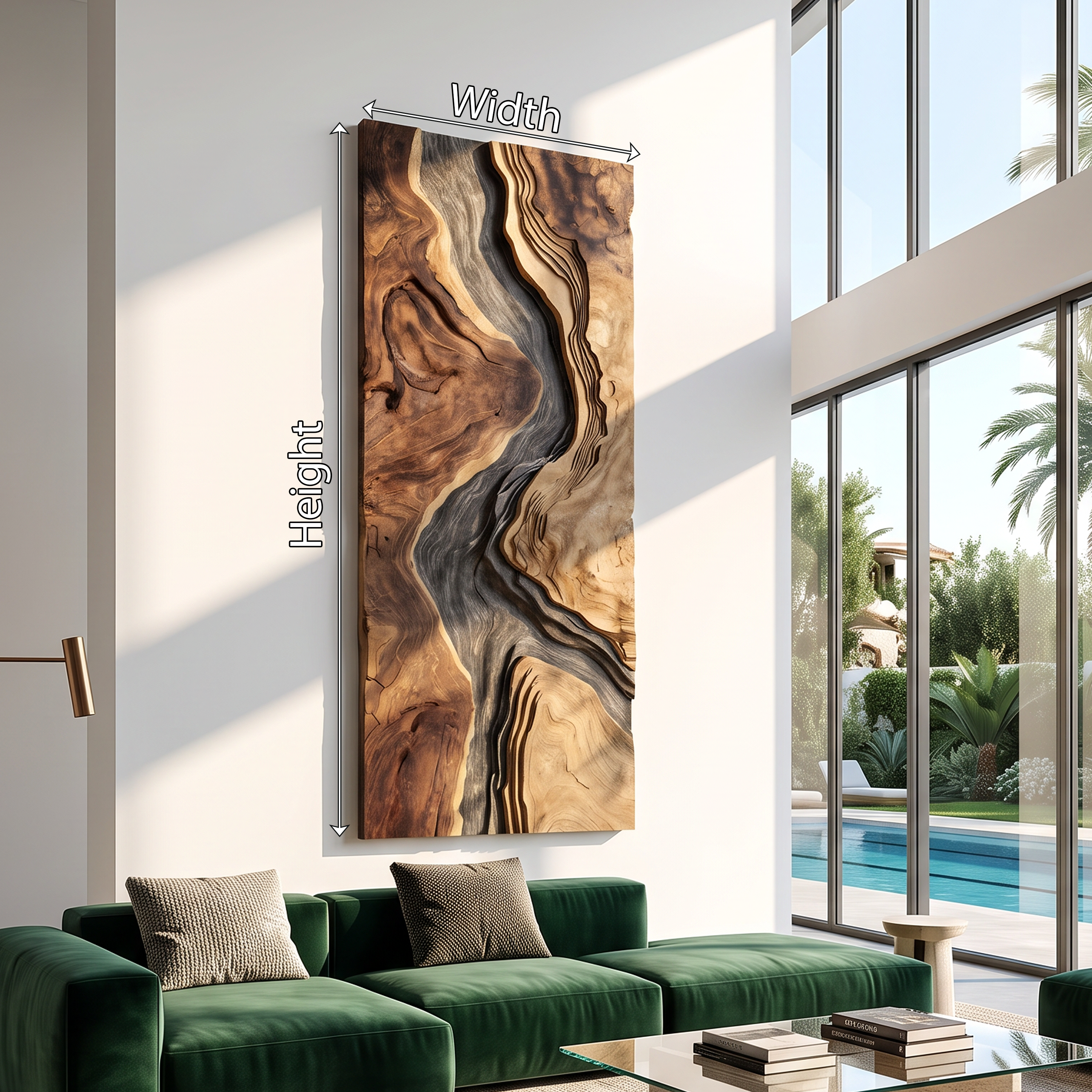 Handcrafted Wooden Wall Sculpture For Entryway Design SILDTTRWA043