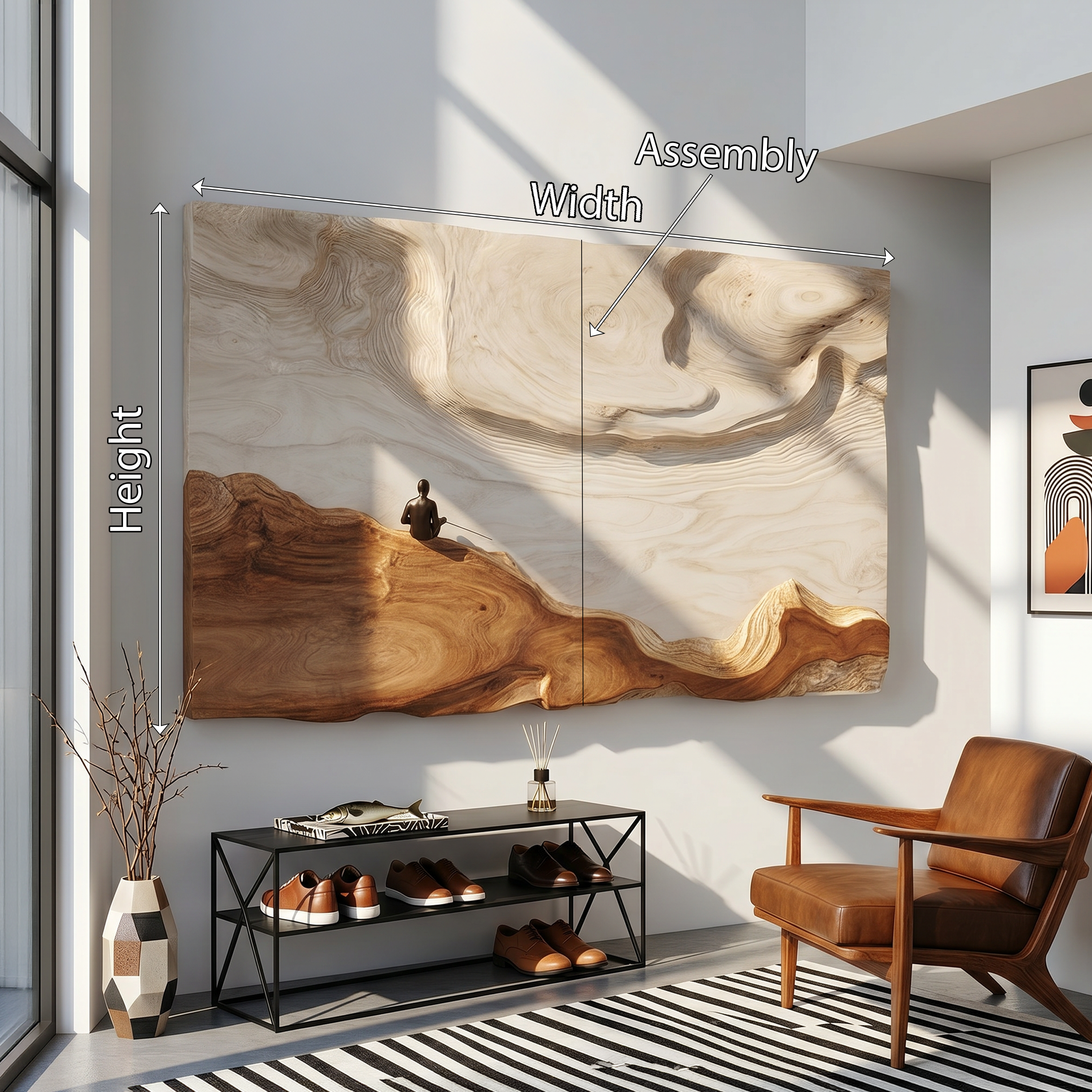 Contemporary Landscape Wood Wall Decor For Elegant Organic Home Design SILDTTRWA086