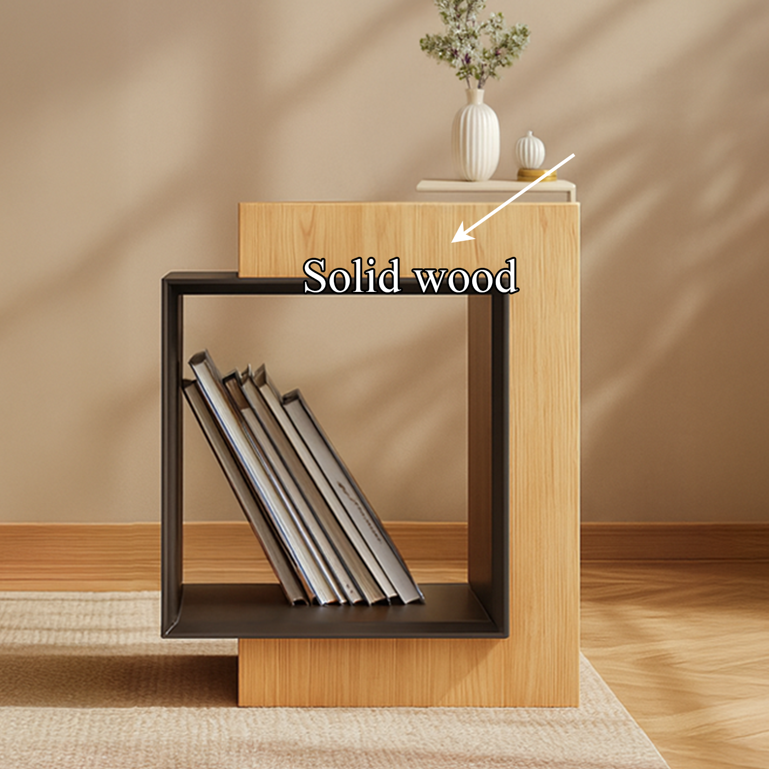 Mid Century End Table Living Room Space SINLSABT048