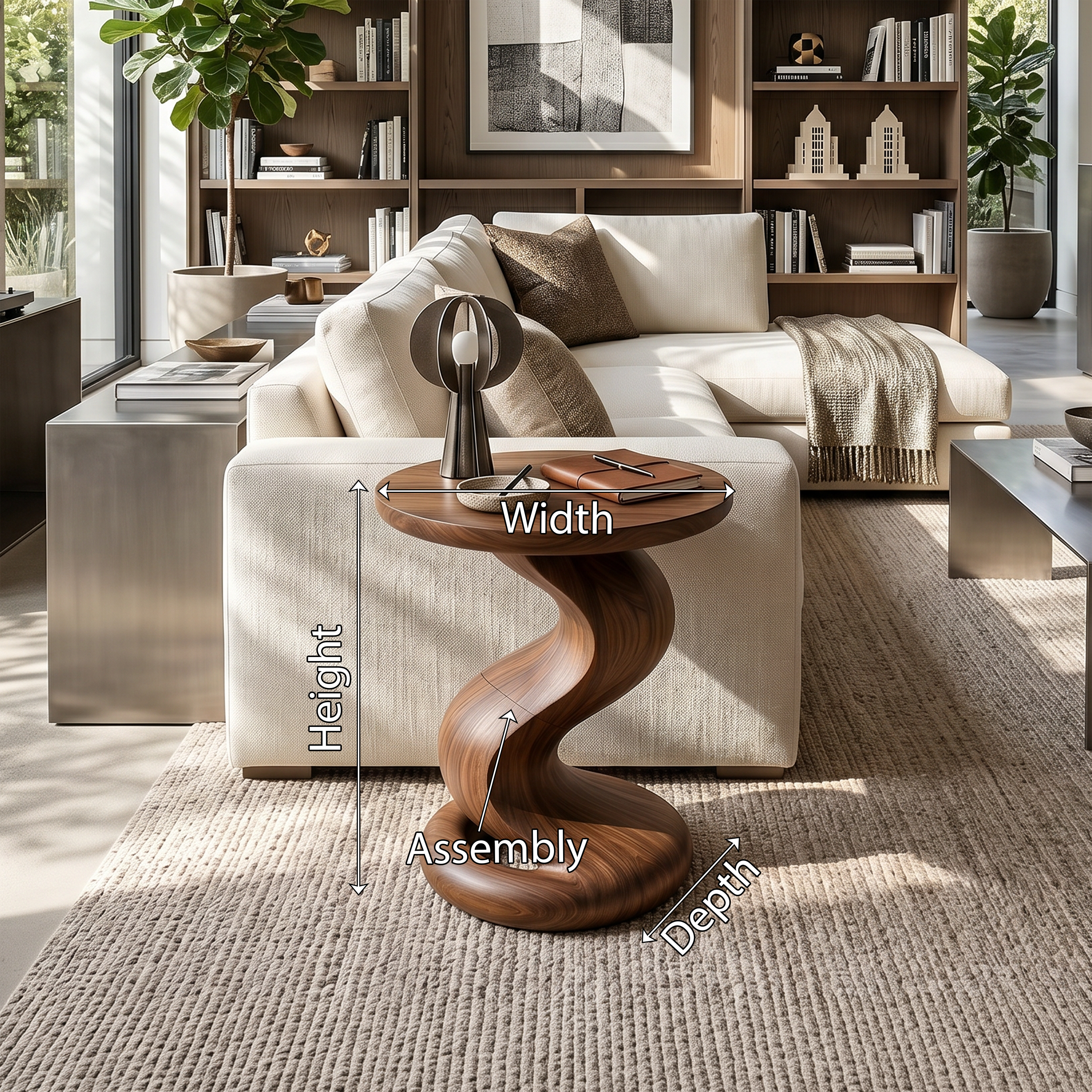 Minimalist Flow Side Table Elegant Living Room SILDTTRSTA034
