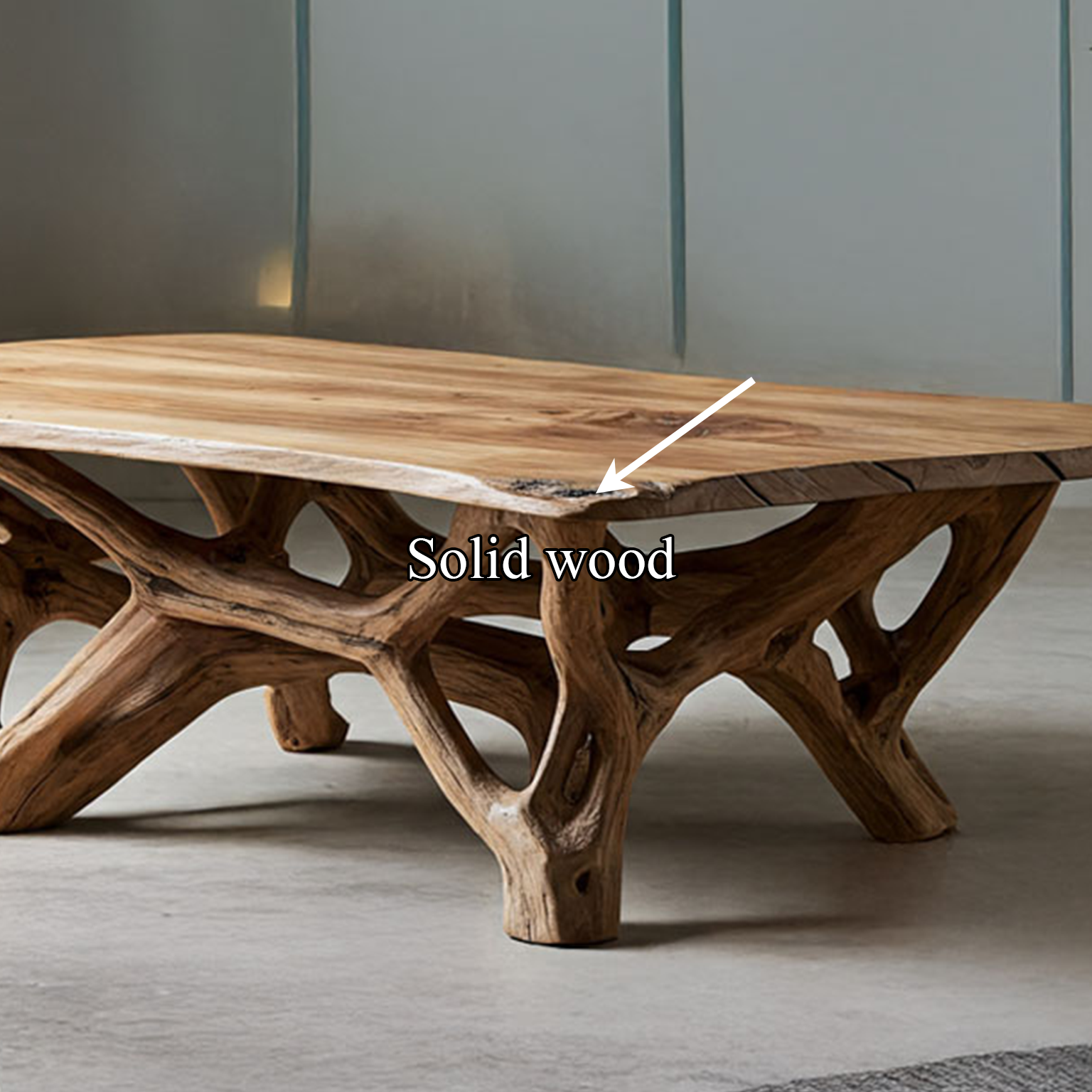 Coffee Table Solid Wood Scandinavian Minimalist Gift SINLSACF021