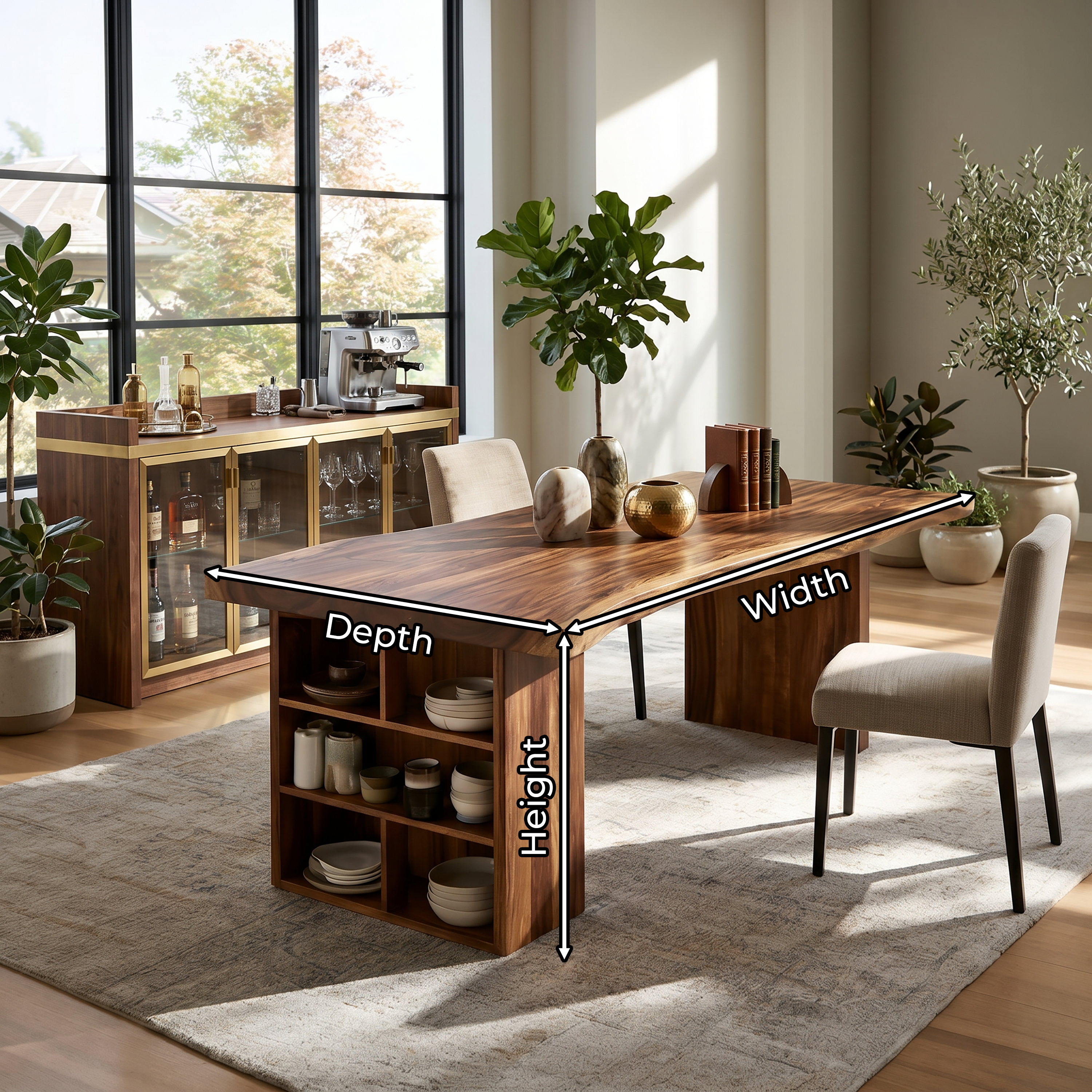 Live Edge Dining Table For Garden View Room SILDTTRDN051
