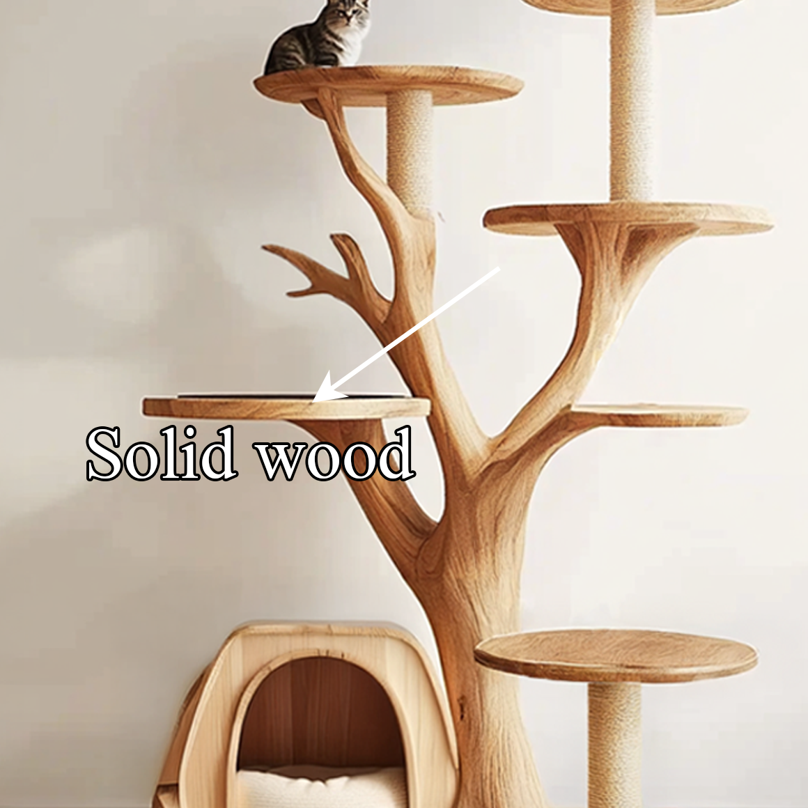 Rustic Tree Cat Tower Modern Living Room SINLSATT043