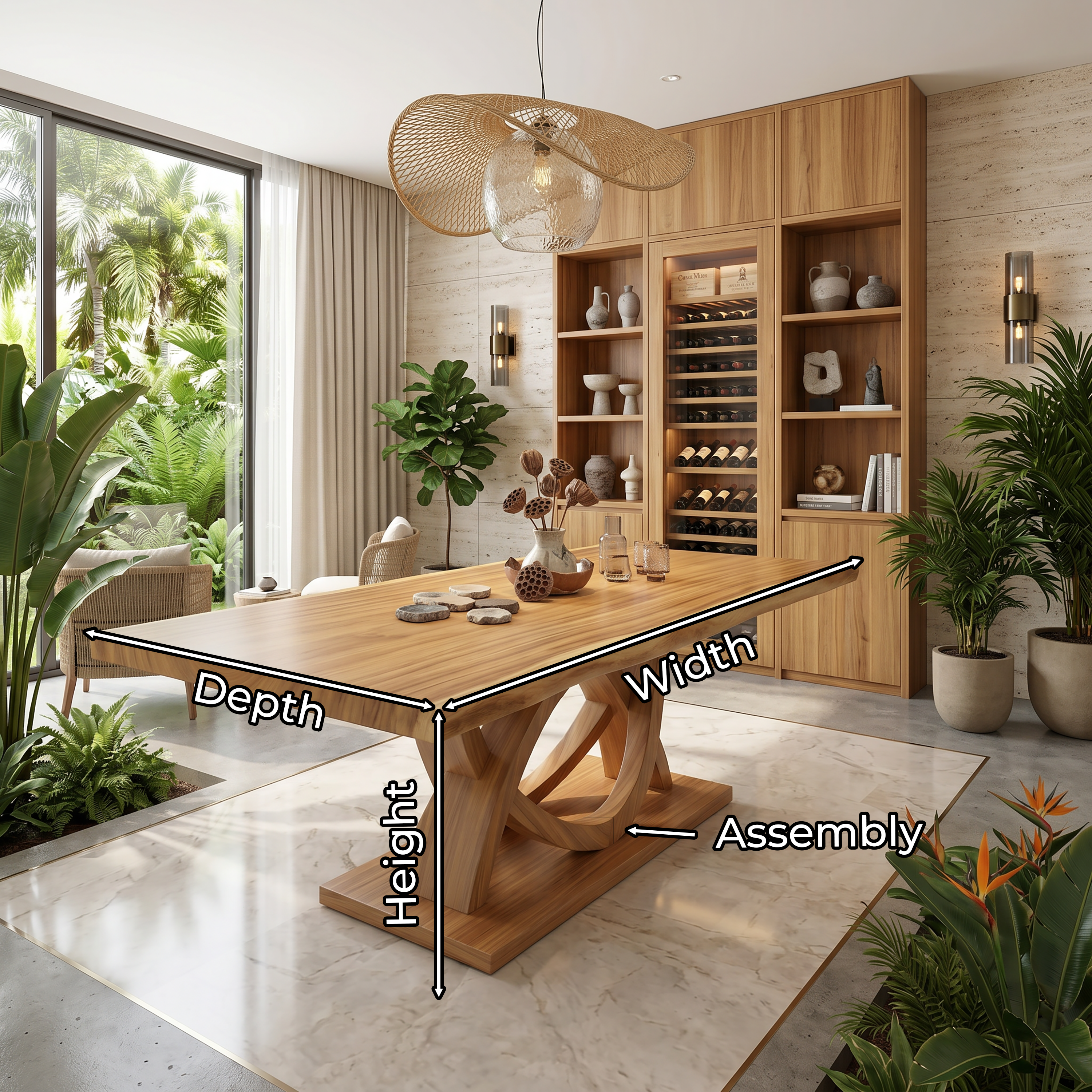 Curved Pedestal Table For Resort Dining Room SILDTTRDN069