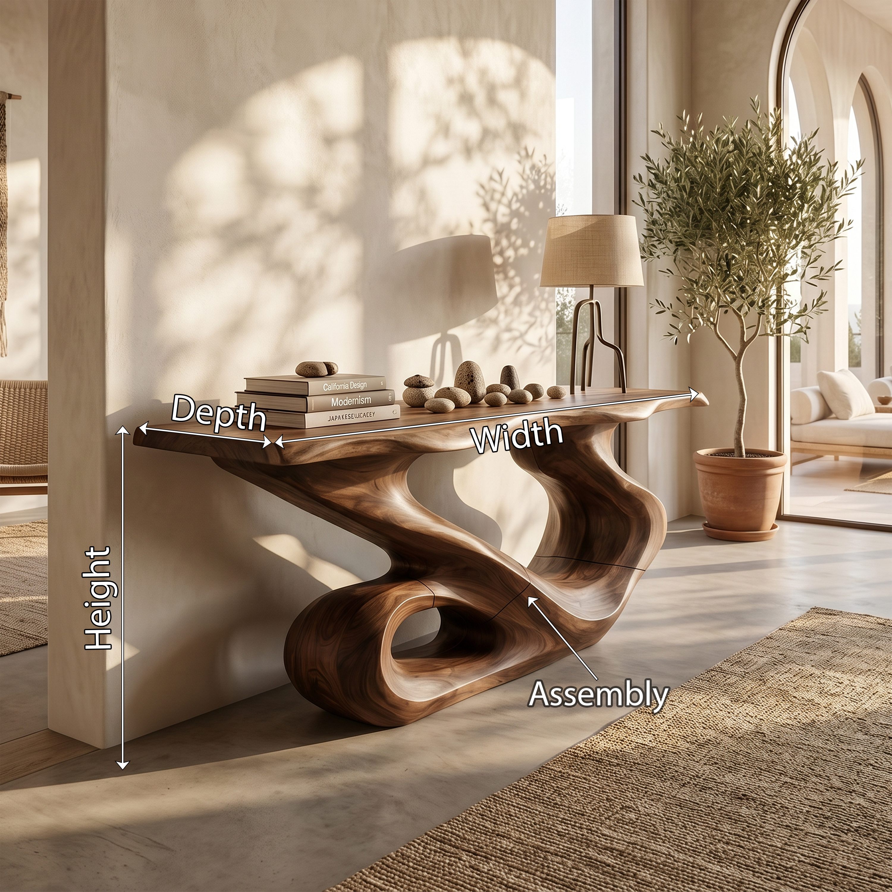 Rustic Live Edge Console Table Modern Residence SILDTTRCS085