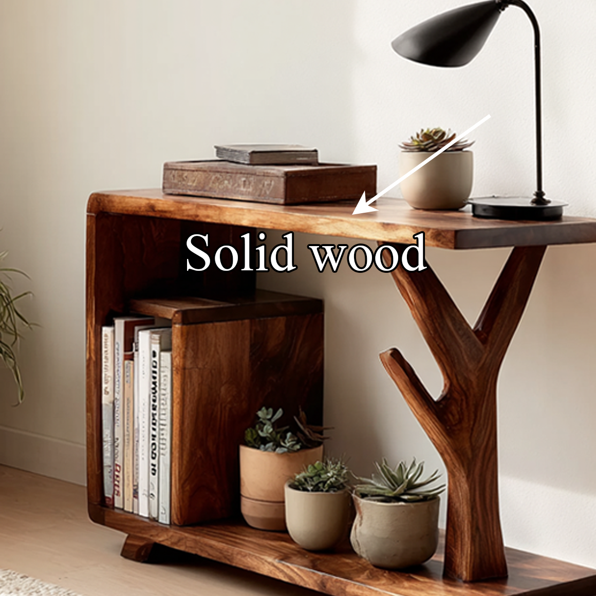 Free Standing Rustic End Table Guest Room SINLSABT086