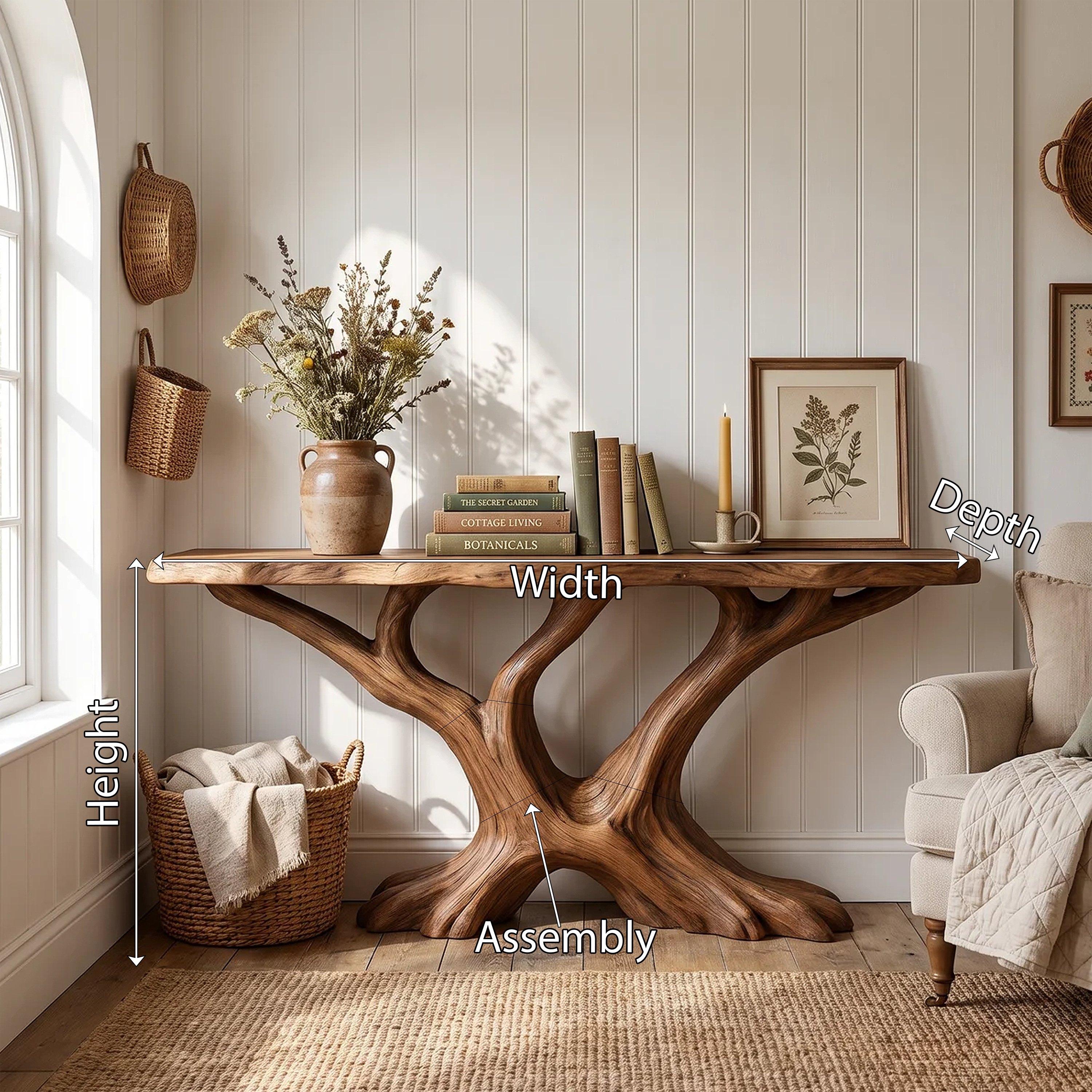 Contemporary Sculptural Console Table Modern Entryway SILDTTRCS113