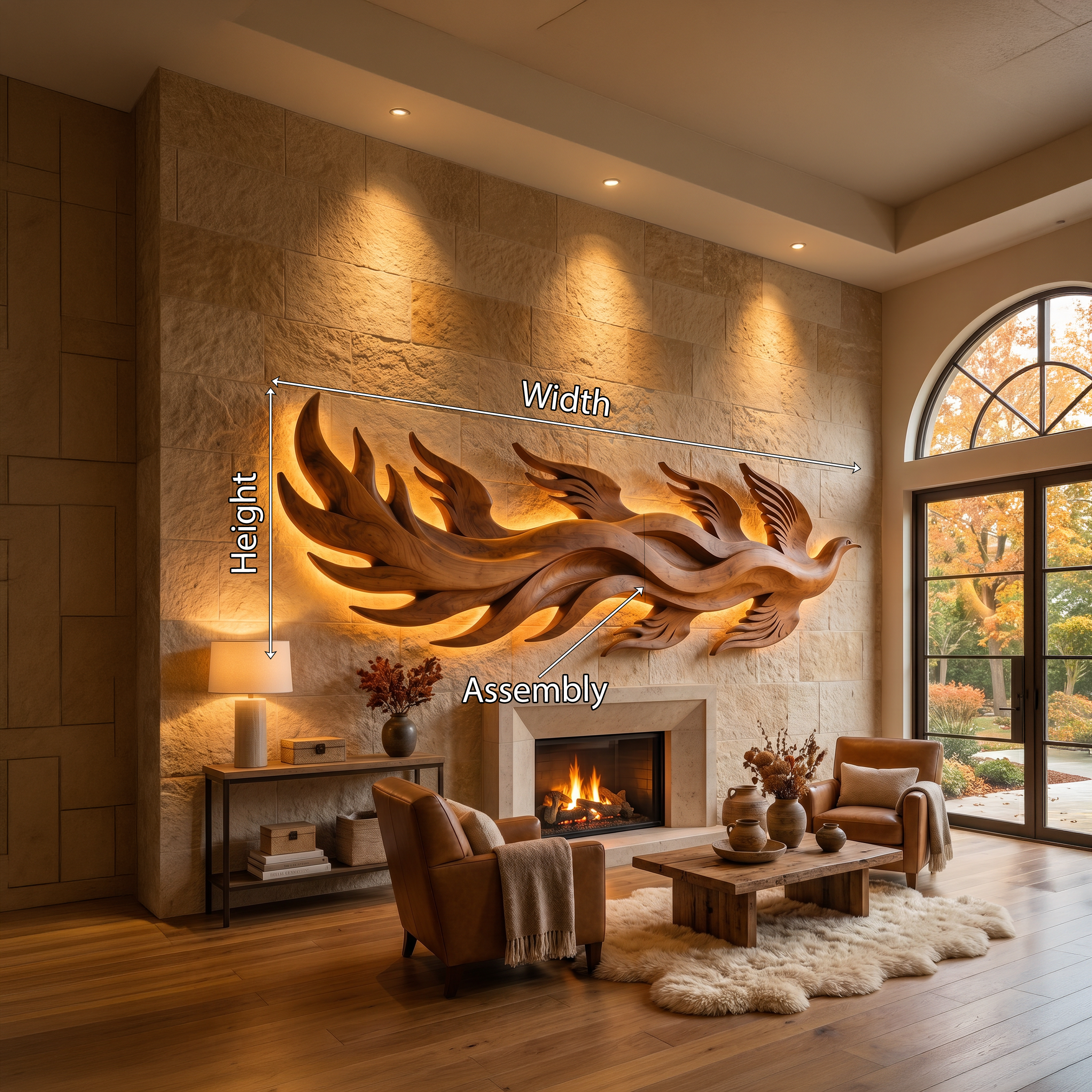 Minimalist Dimensional Wall Art For Luxury Suite Interior SILDTTNWA117