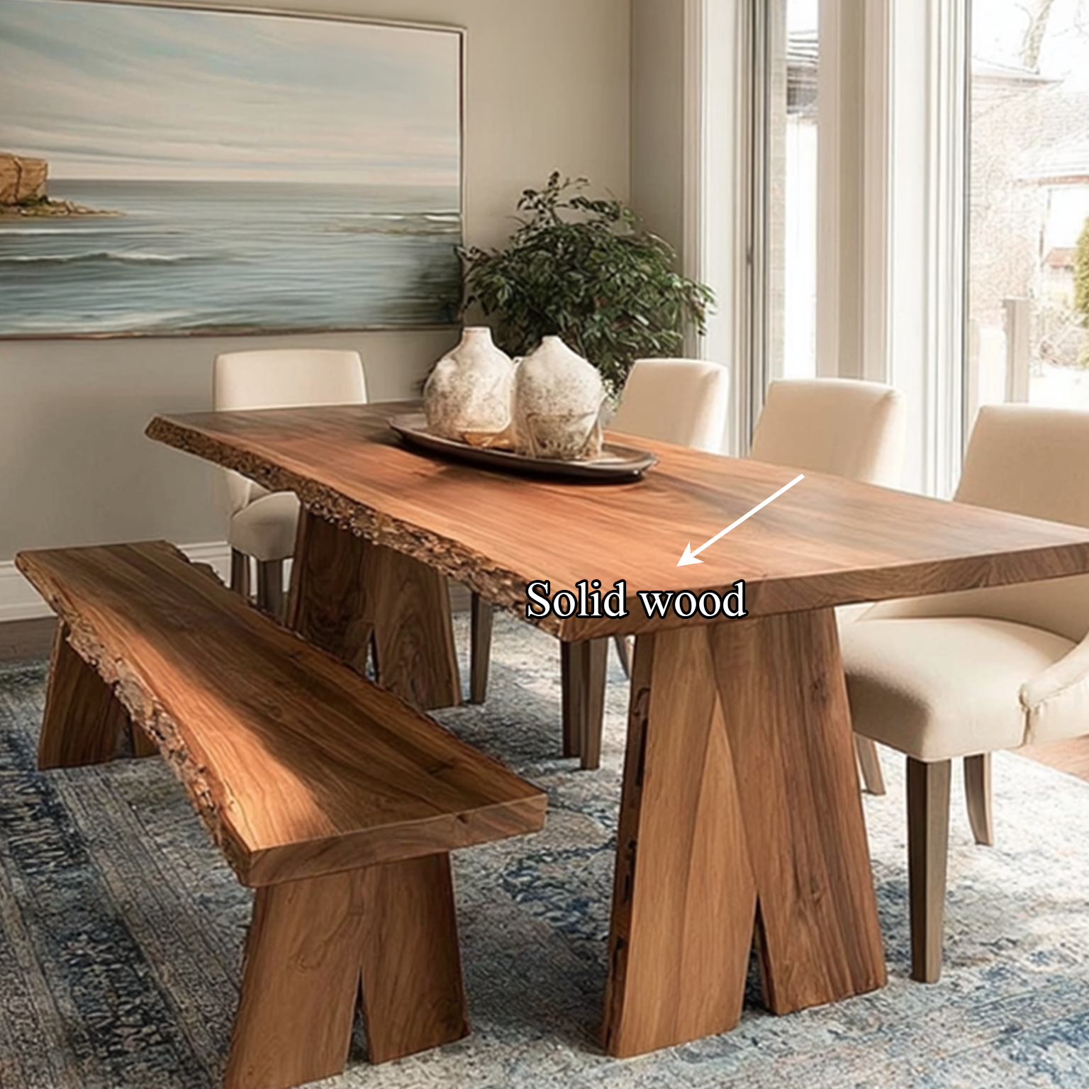 Rustic Dining Table For Dining Room SINLSADT037