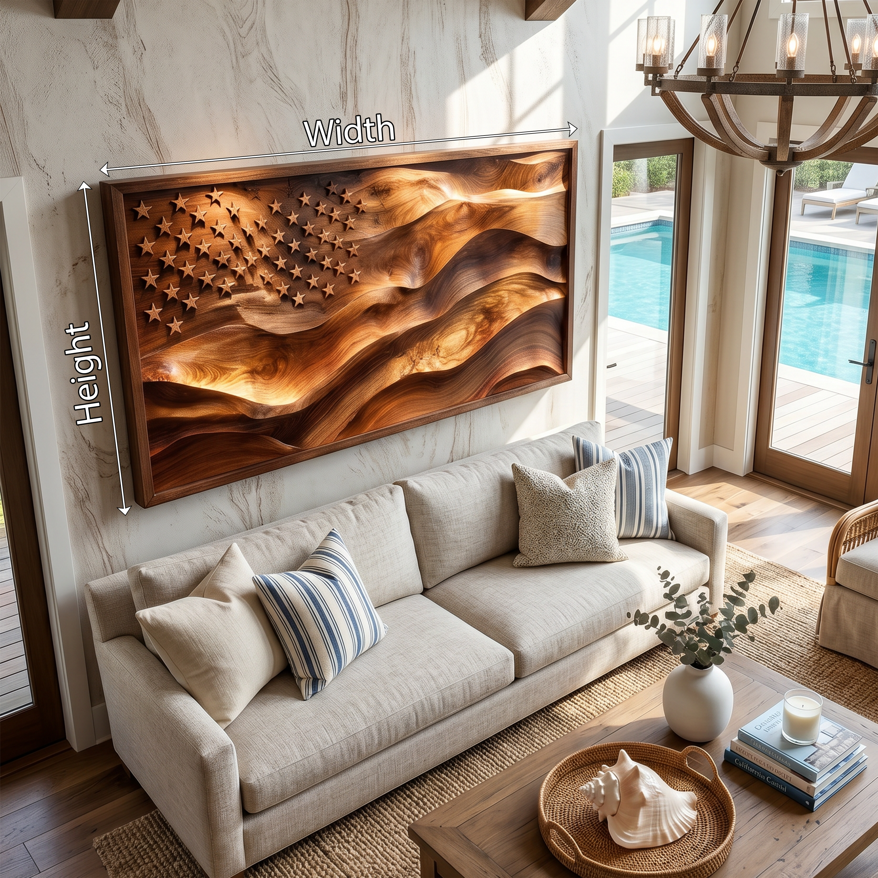 Serene Tree Landscape Wood Wall Art Luxury Penthouse Interior Decor SILDTTRWA110