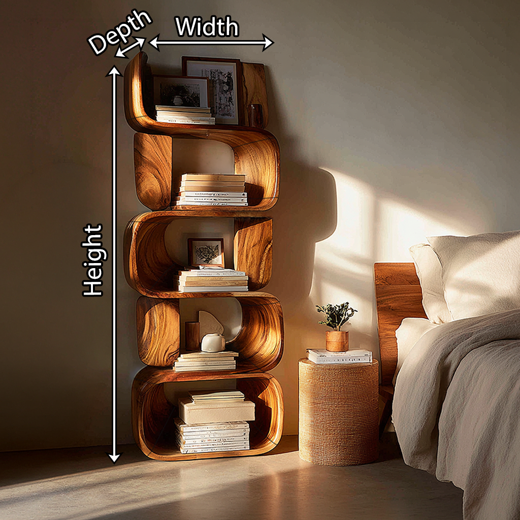 Contemporary Modern Unique Bookshelf Living Room Storage SILDTTRBS006