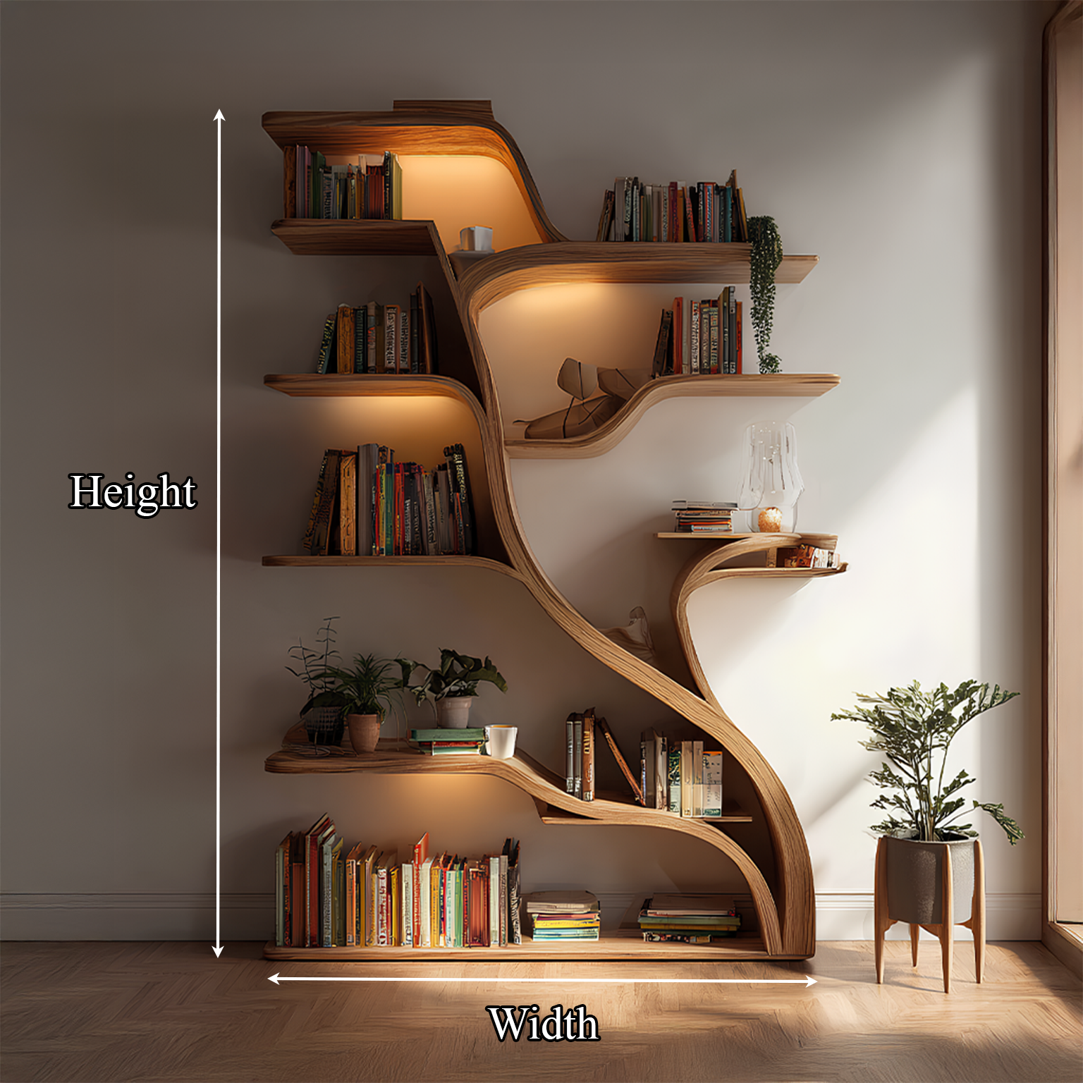 Tree Branch Wall Shelf Solid Wood Farmhouse Decor Gift SINLSATB187