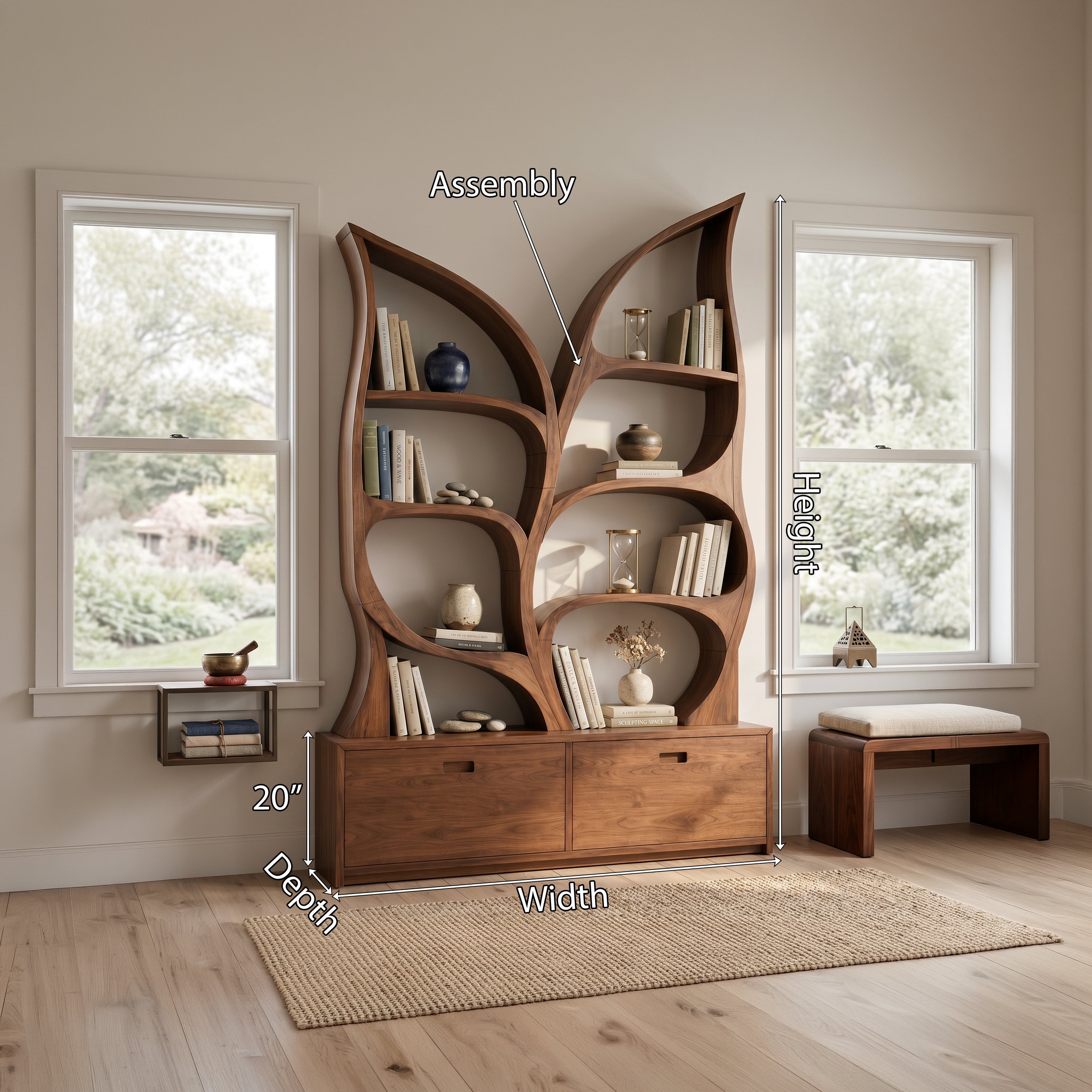 Modern Display Bookshelf For Quiet Reading Room SILDTTNBS042