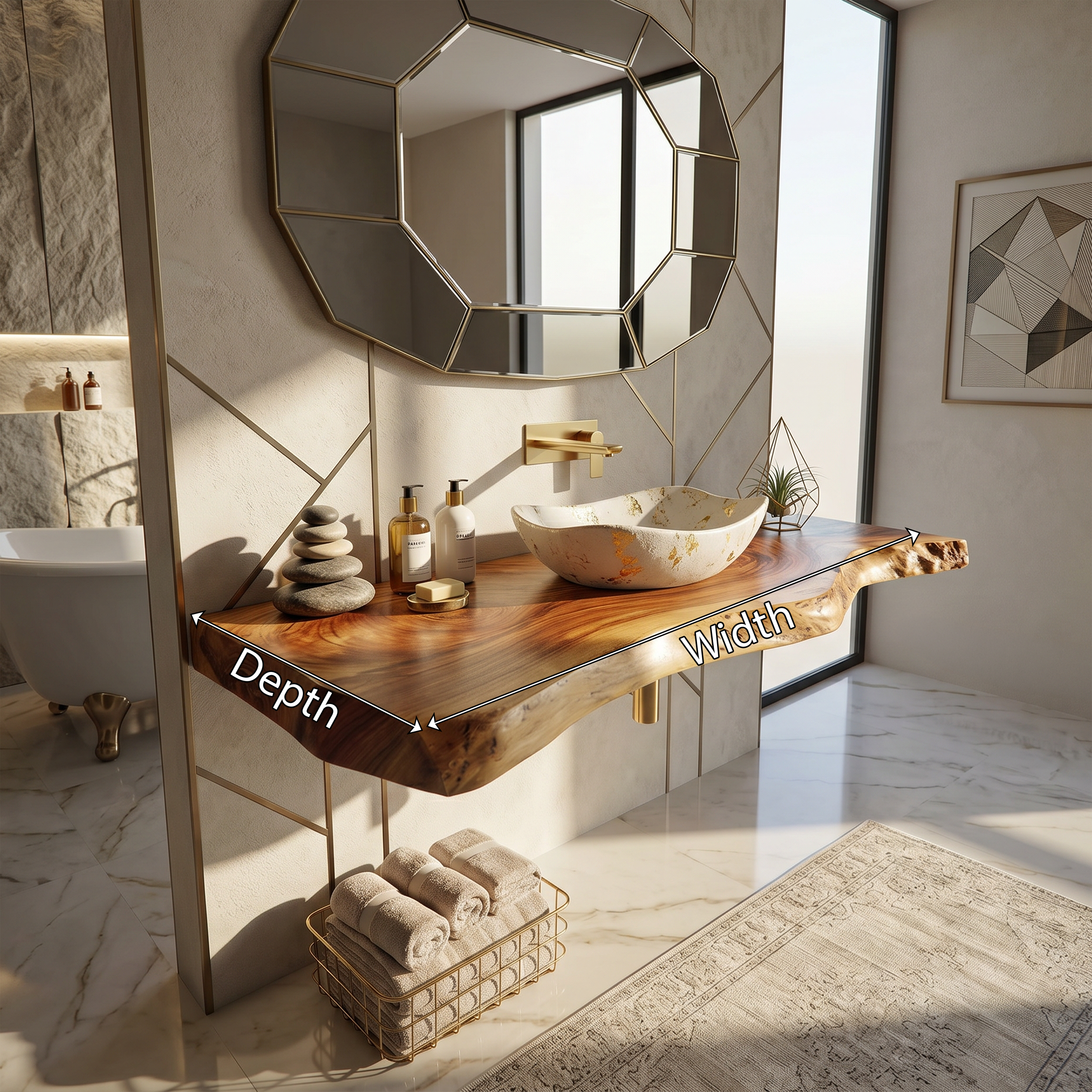 Contemporary Floating Washstand Luxury Residence SILDTTRBRV184