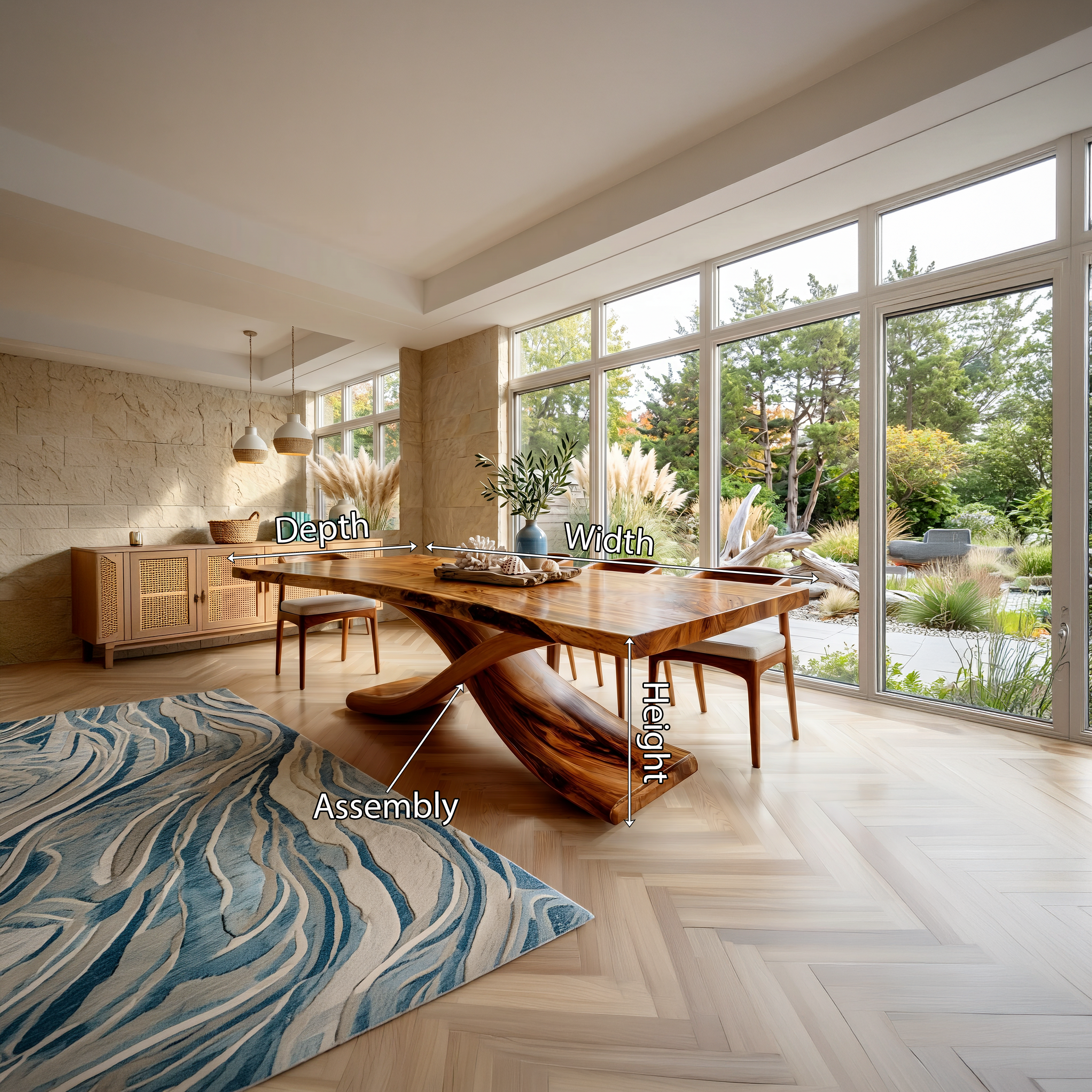 Modern Thick Top Dining Table For Kitchen Dining Area SILDTTNDN021