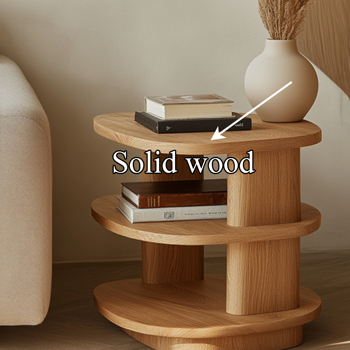 Mid Century Modern Small Side Table Living Reading Nook SINLSABT147