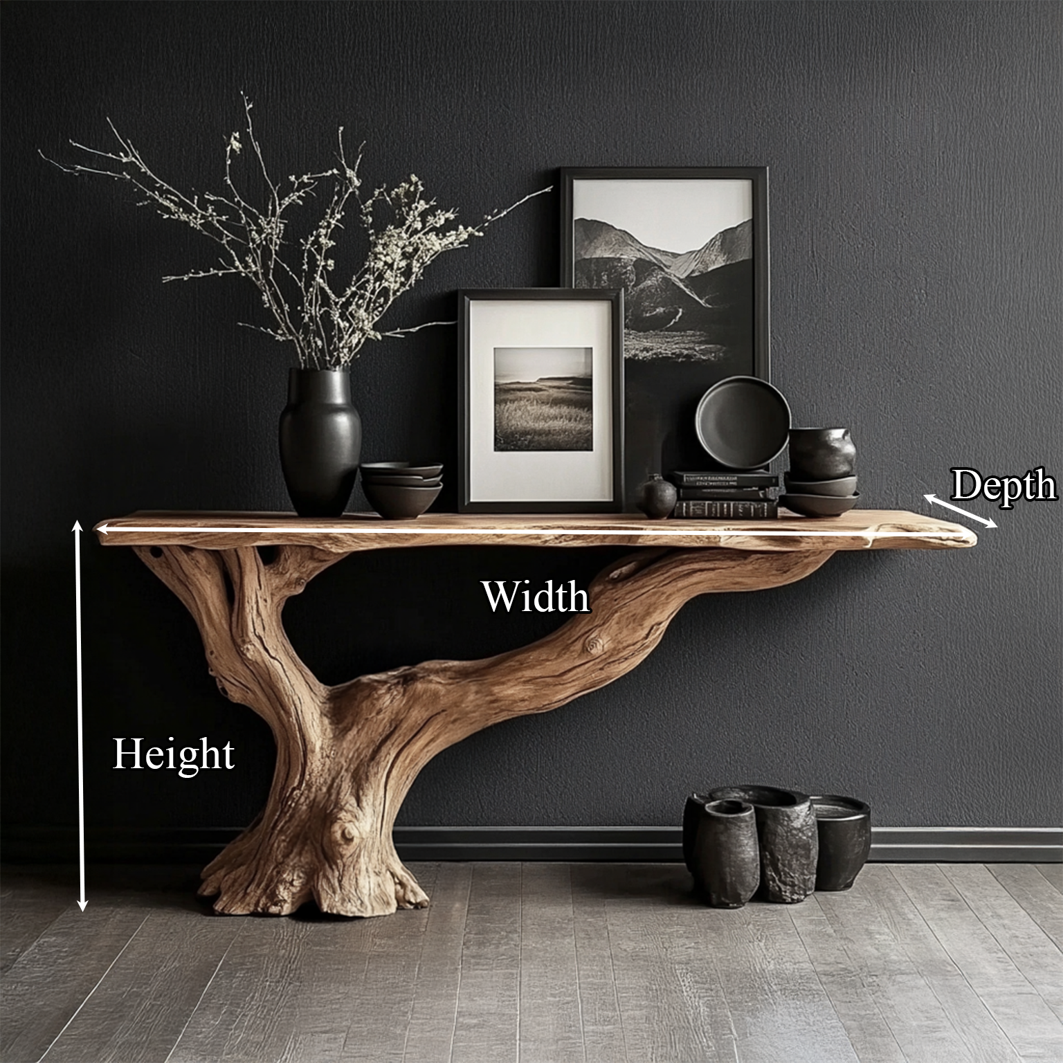 Console Table Solid Wood Farmhouse Entryway Gift SINLSACS091