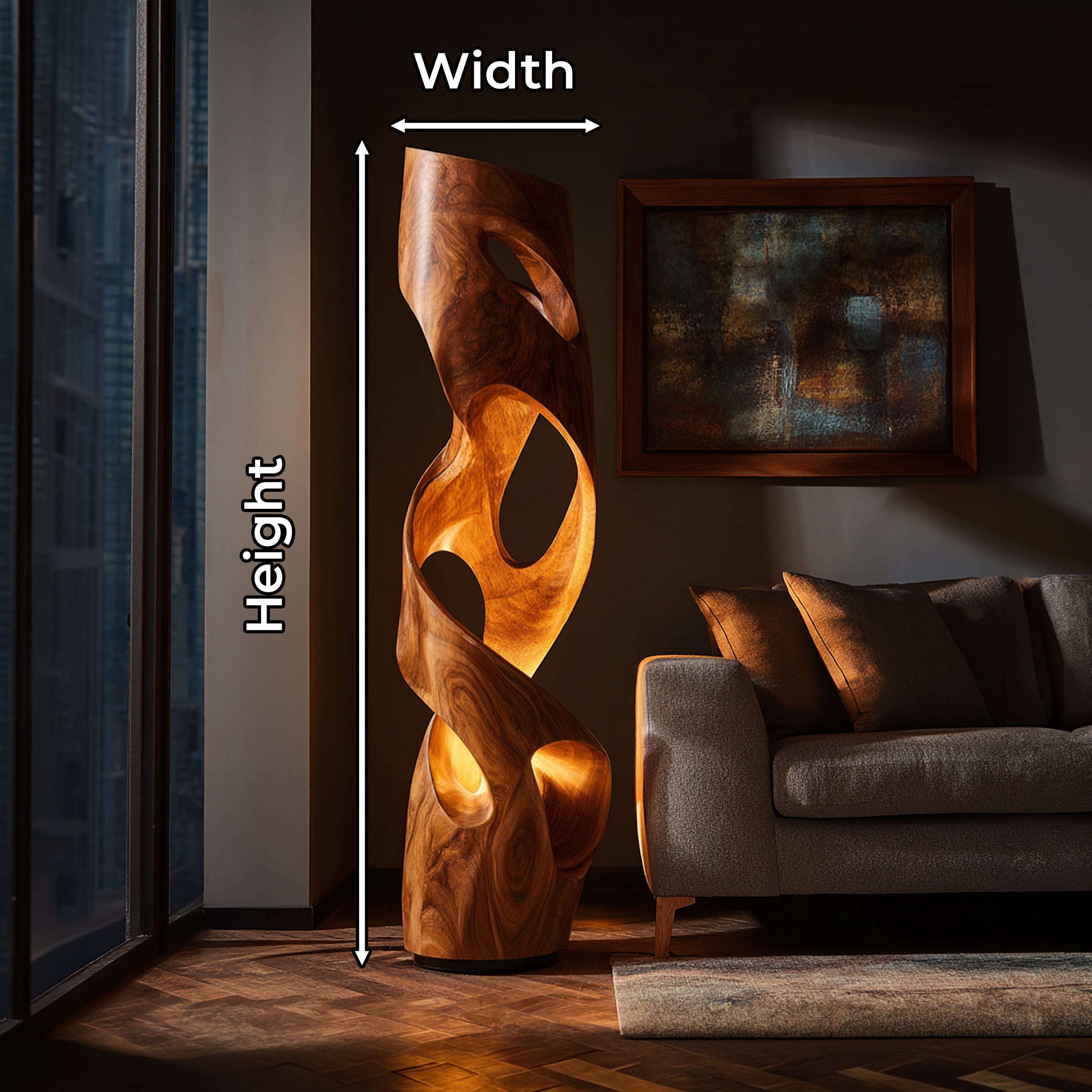 Organic Accent Lamp Living Room Kitchen Dining Room Corner Space SILDTTRLAM032