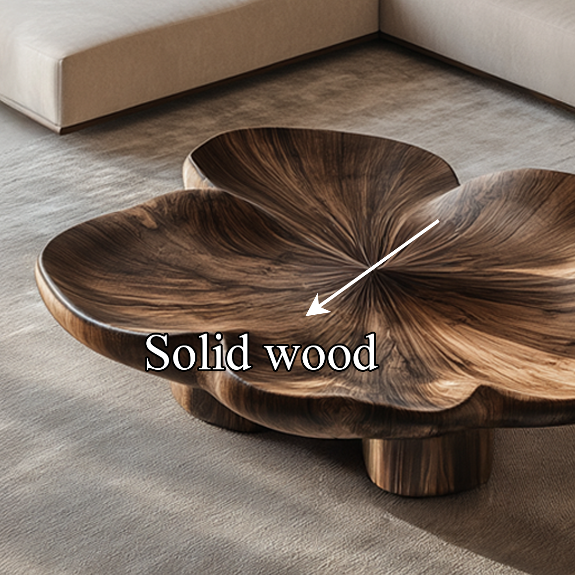 Organic Sculptural Petal Coffee Table Living Room Lounge Room SINLSACF195