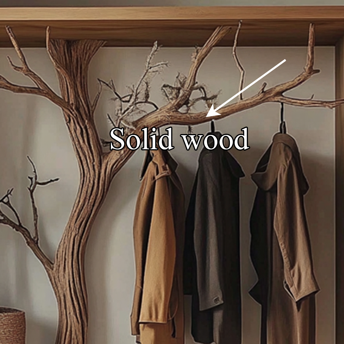 Rustic Wooden Tree Branch Entryway Cabinet Dressing Room SINLSATCR028