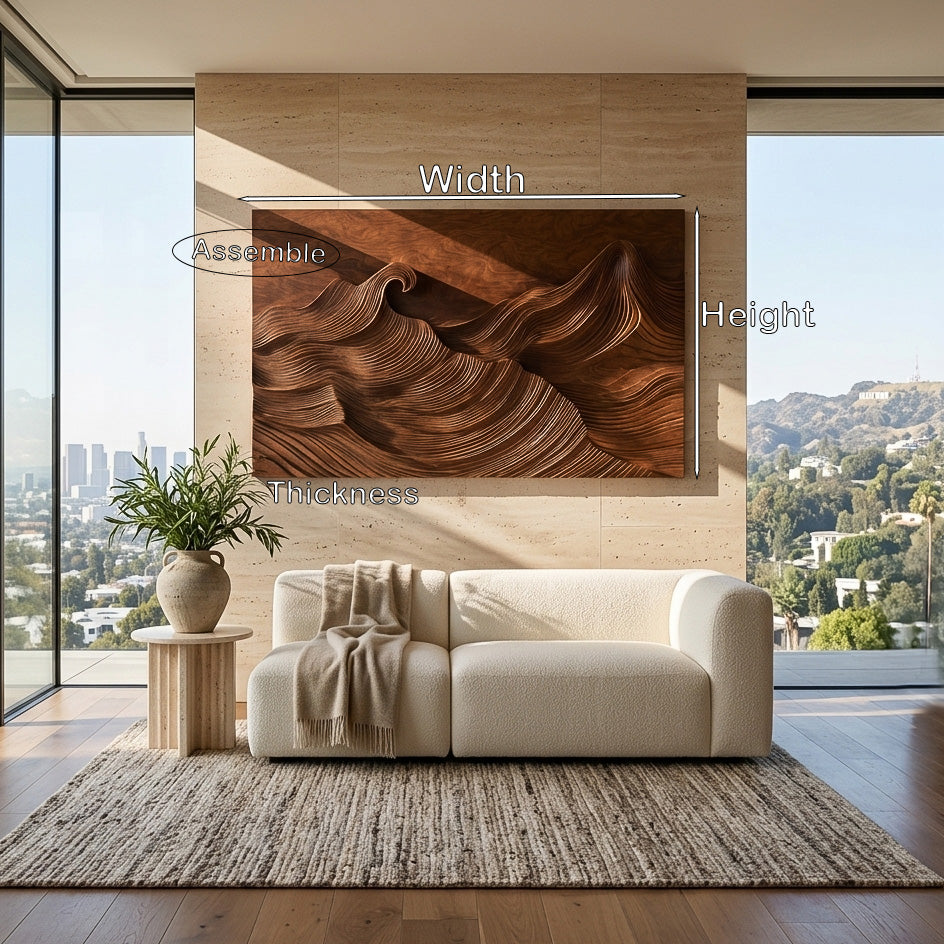 Organic Modern Wave Wood Wall Art For Wall Decor RTTHHNWA207