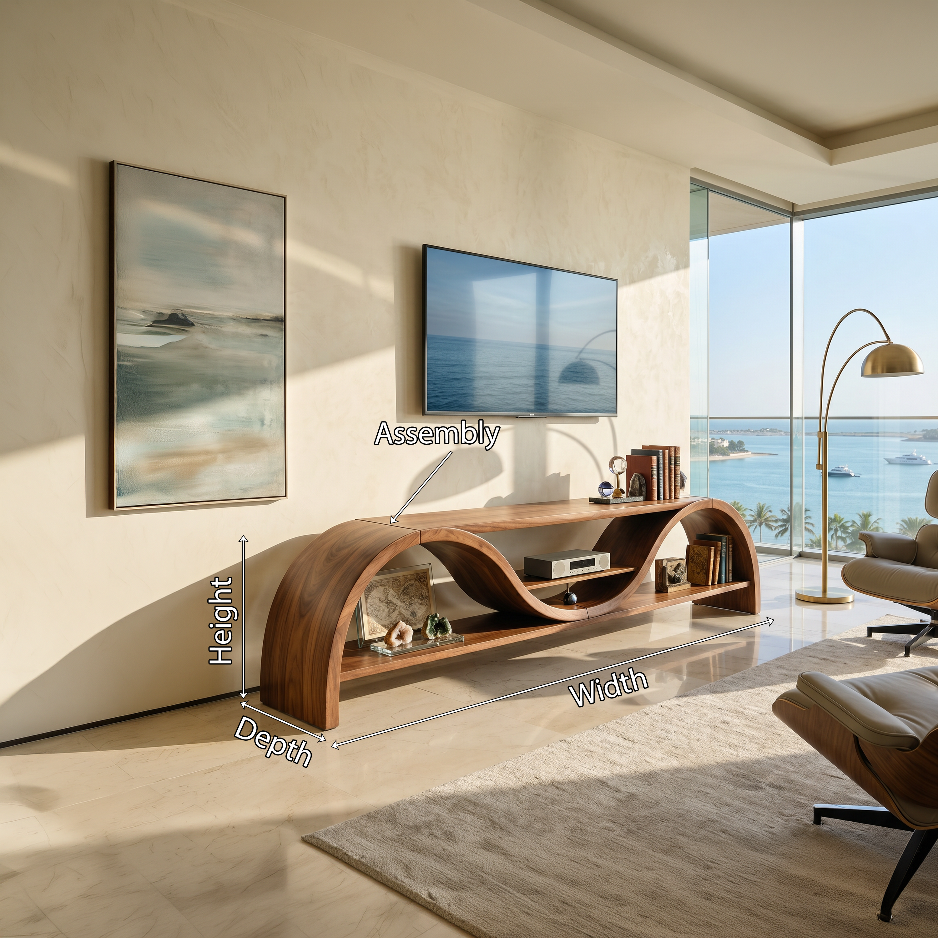 Contemporary Organic TV Stand For Entertainment Interior SILDTTNTVC139