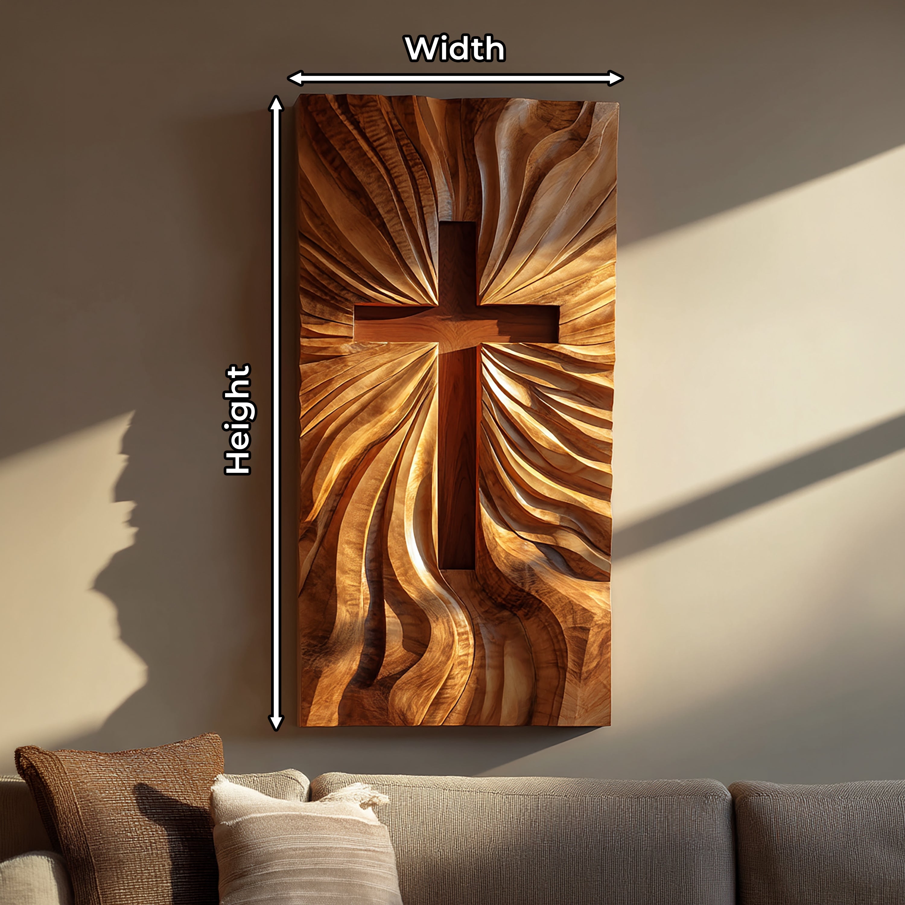 Luxury Illuminated Religious Wall Art For Modern Sacred Interior SILDTTRWA060