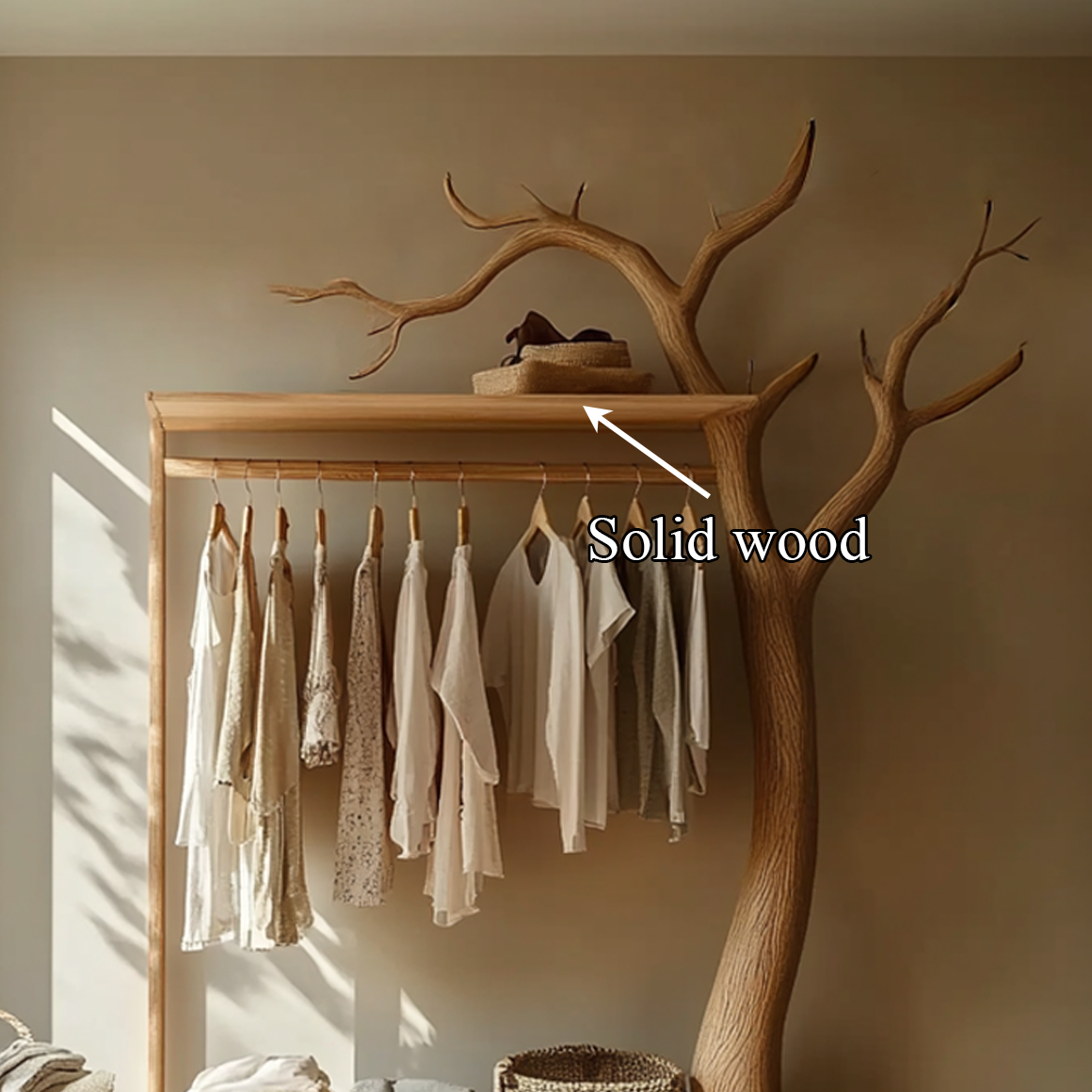 Rustic Clothing Rack Bedroom Hallway Entryway SINLSATCR041