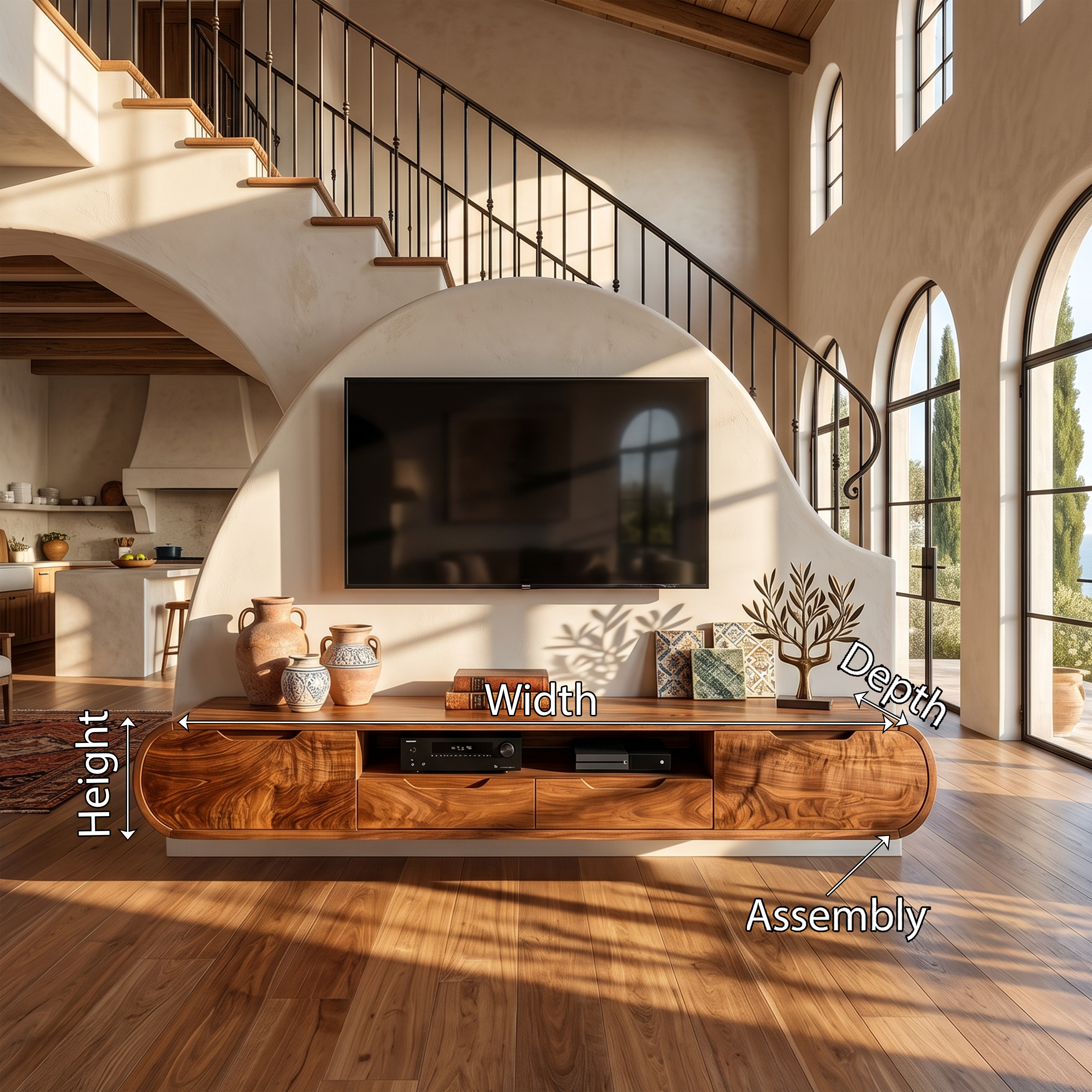 Contemporary Wooden Media Console For Urban Interior SILDTTRTVC082