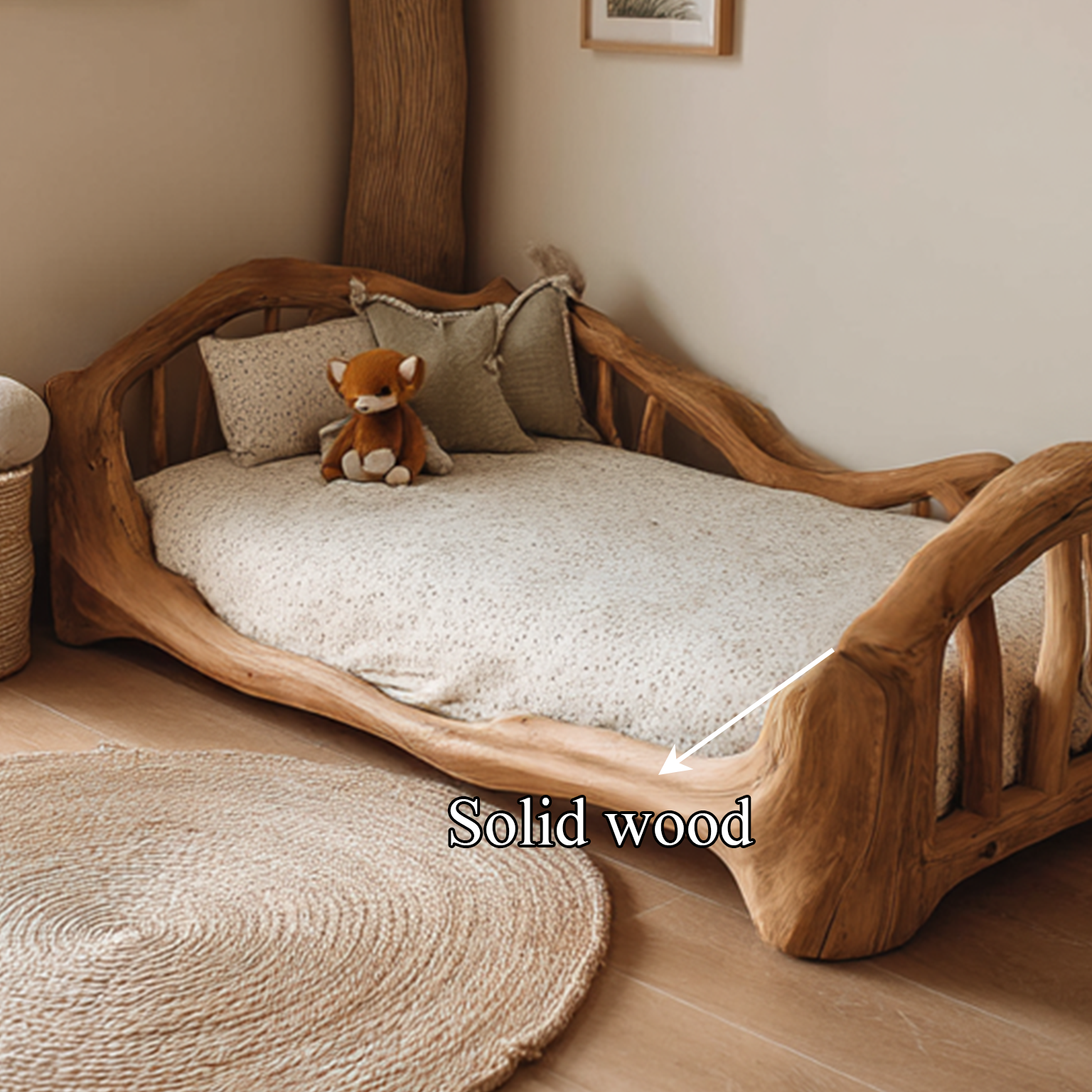 Rustic Toddler Bed Montessori Room SINLSAWB048