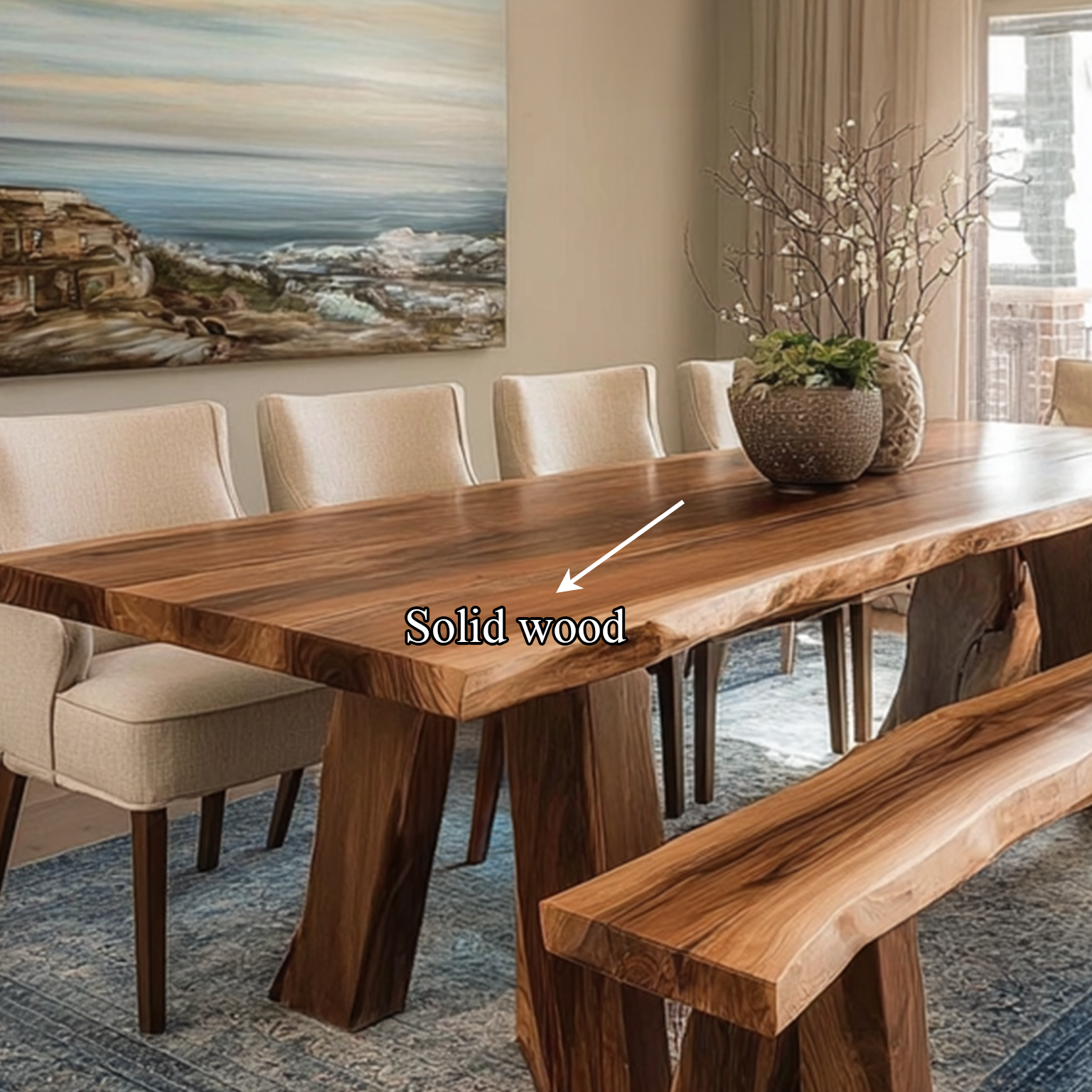 Mid Century Dining Table Modern Home SINLSADT036