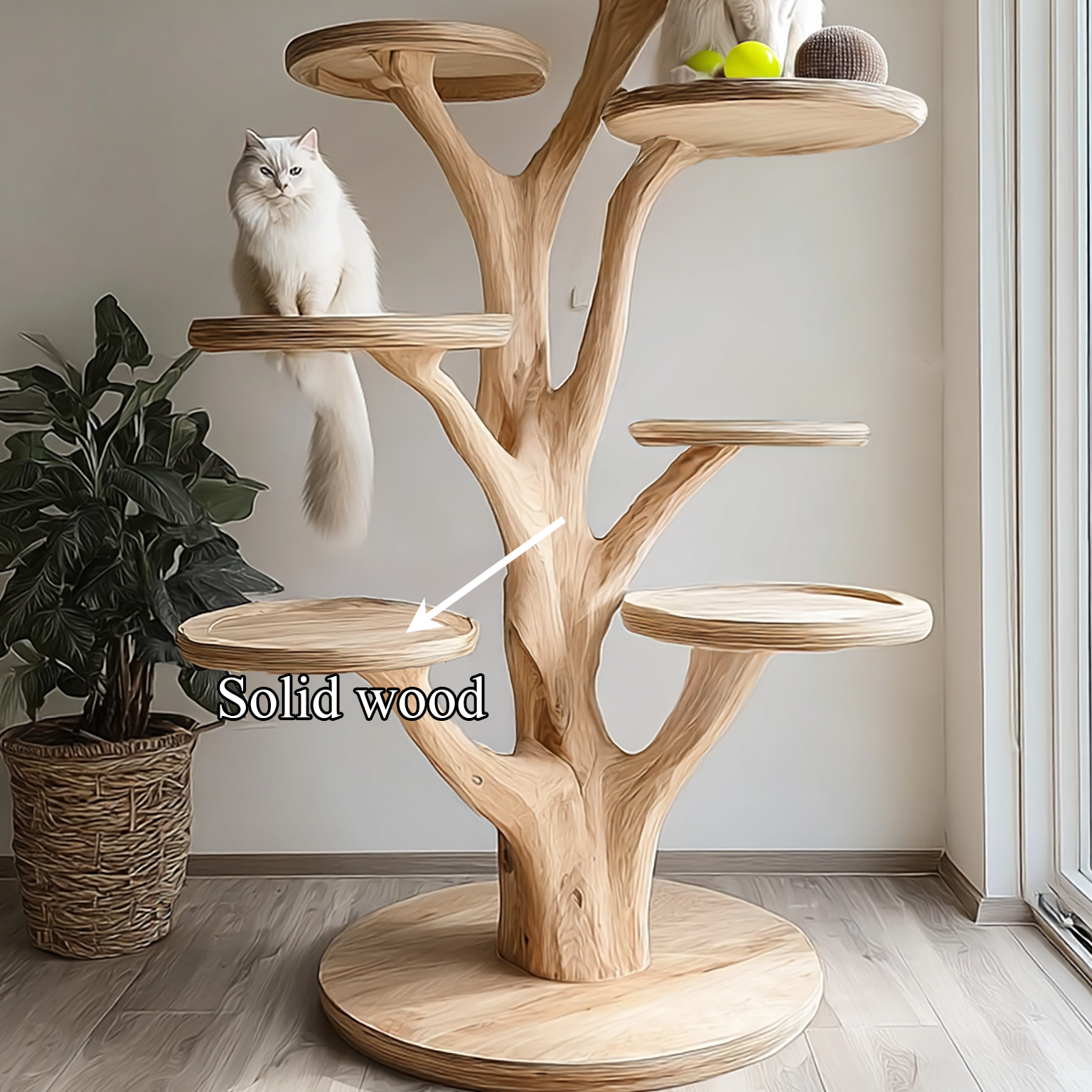 Mid Century Cat Tree Tower Living Room SINLSATT023