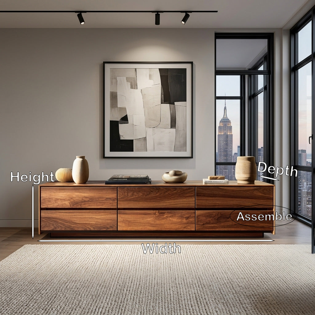 Modern Natural Wood Sideboard For Contemporary Living Room RTTHHNSD038