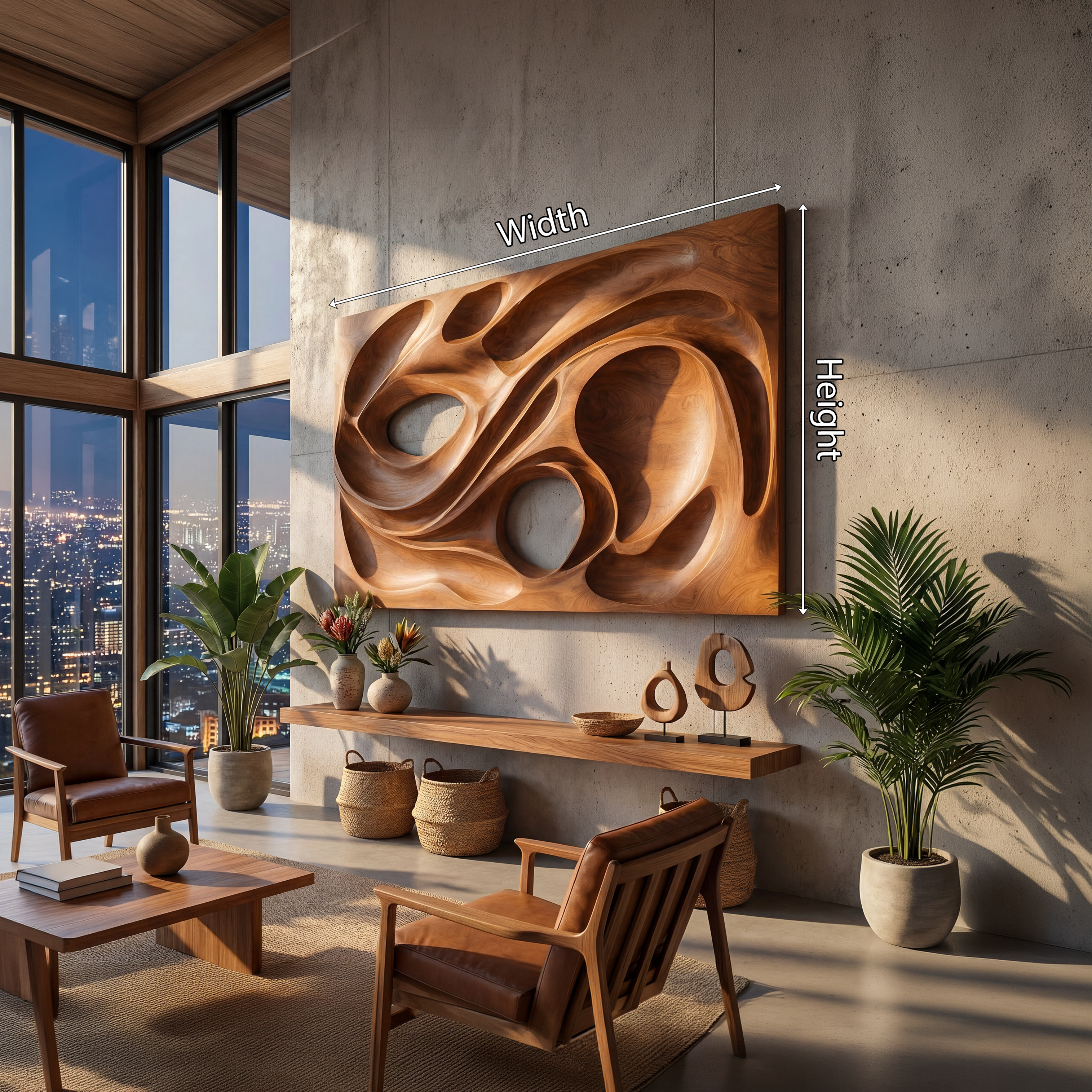 Scandinavian Embossed Wall Panel Decor For Dining Area SILDTTNWA085