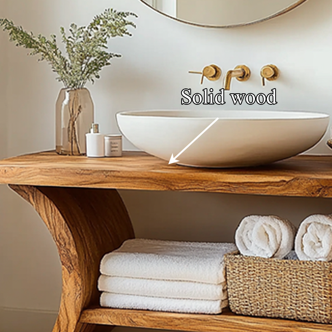 Rustic Wood Bathroom Vanity Table Cozy Bathroom Interior SINLSABRV200