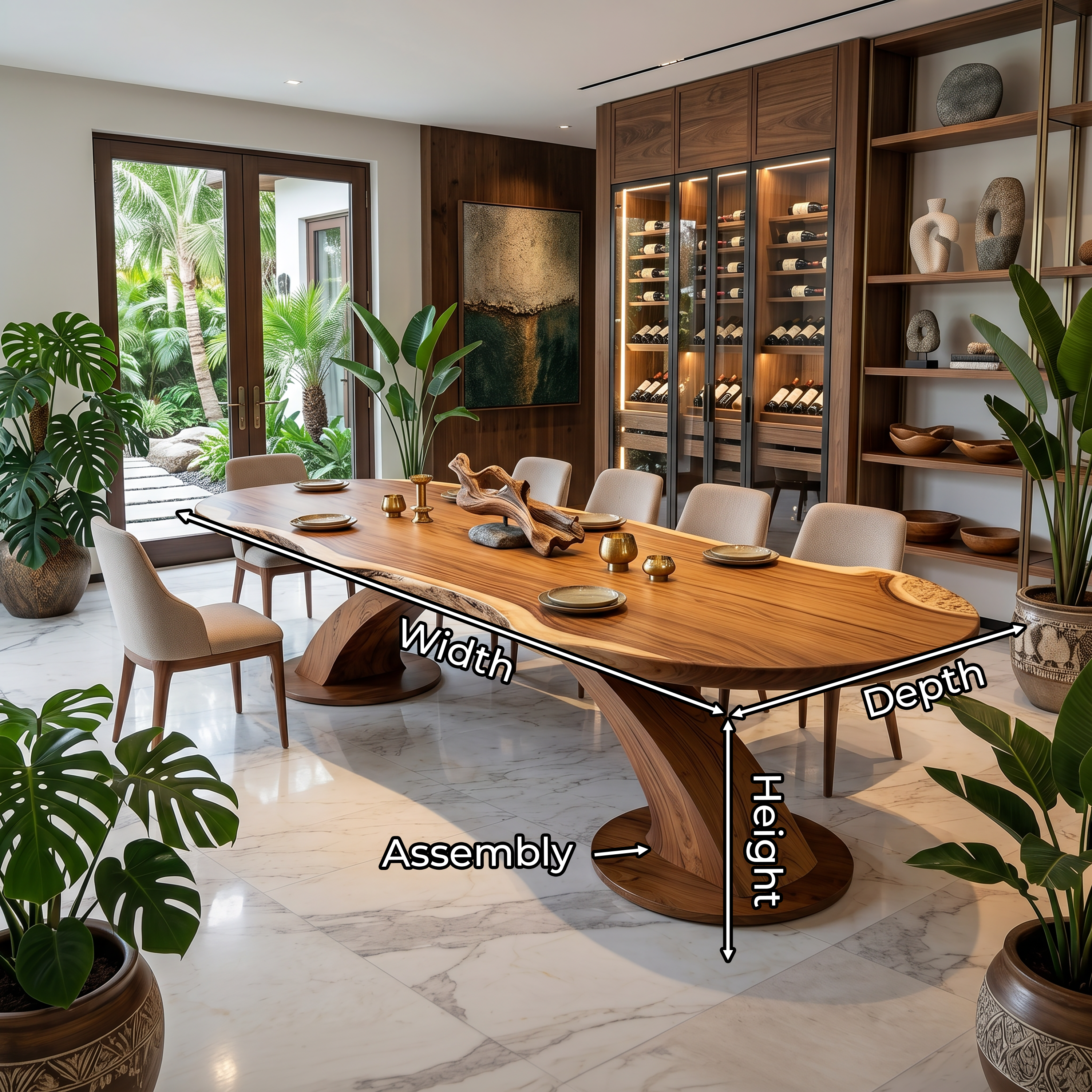 Organic Statement Table For Luxury Dining Room SILDTTRDN067