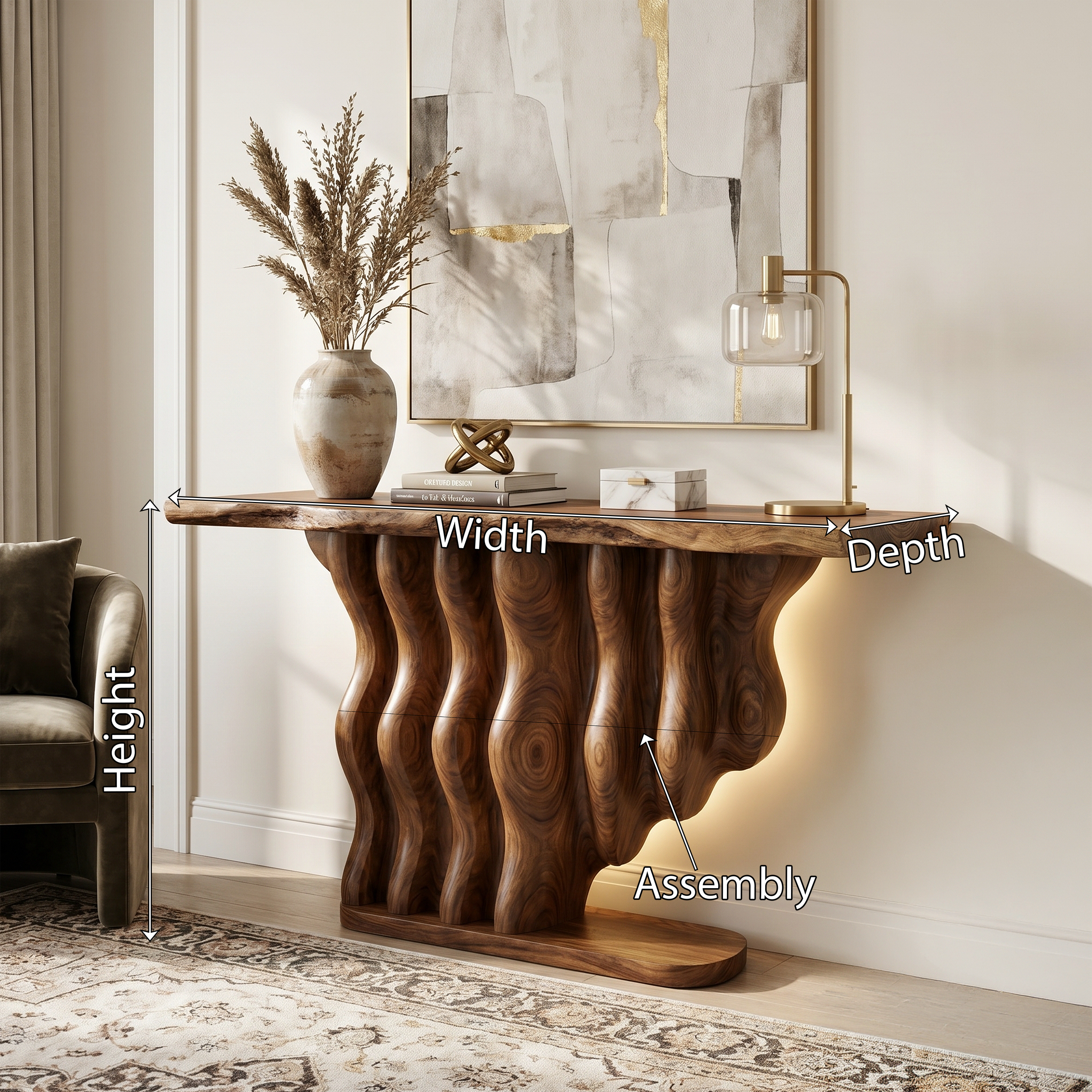 Coastal Infinity Base Console Table Beach House SILDTTRCS096